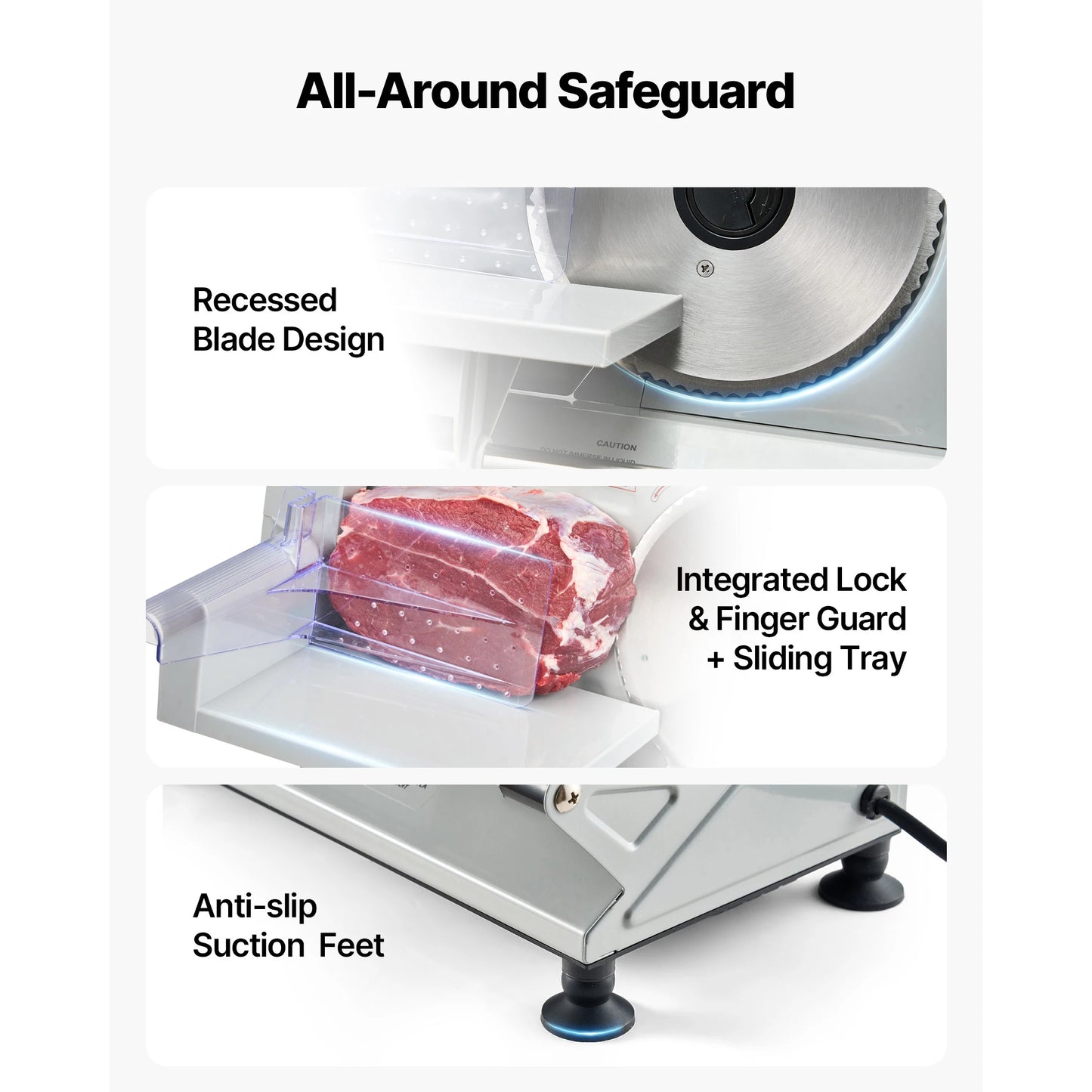 SucceBuy Electric Meat Slicer With Dual Stainless Blades