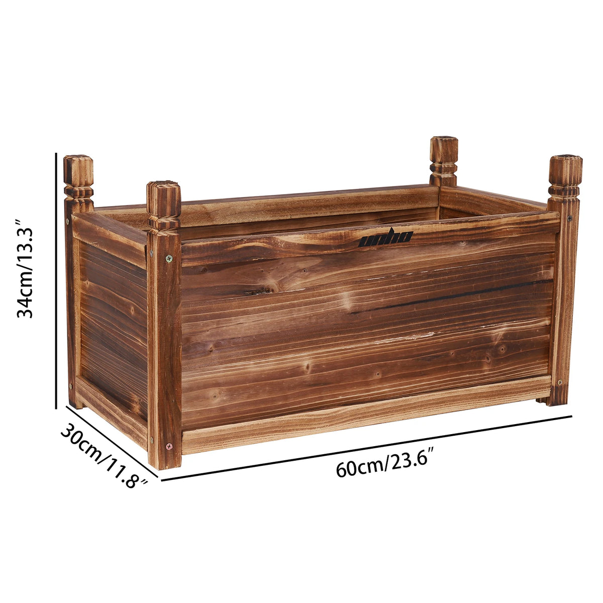 Wooden Raised Garden Bed Planter Box For Indoor Outdoor Growing