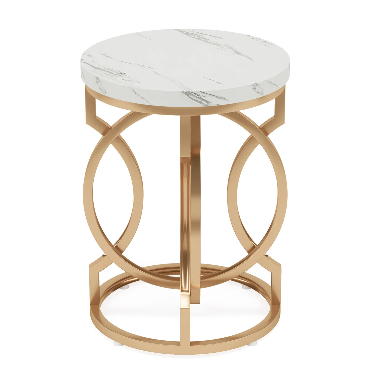 Tribesigns Modern Round End Table with Distinctive O Shaped Base