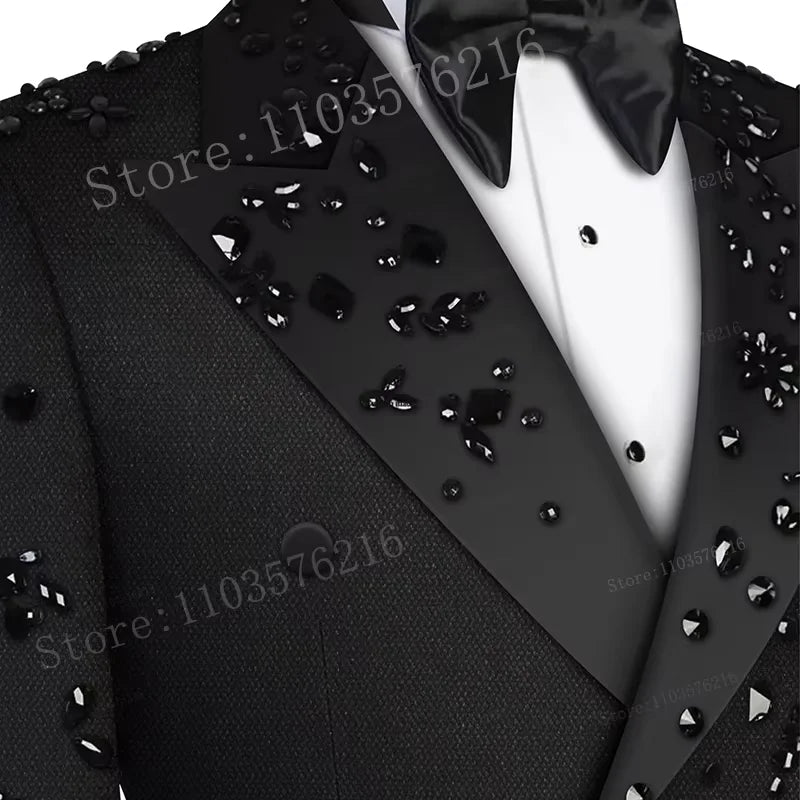 Olibexley Slim Fit Double Breasted Wedding Tuxedo Suit