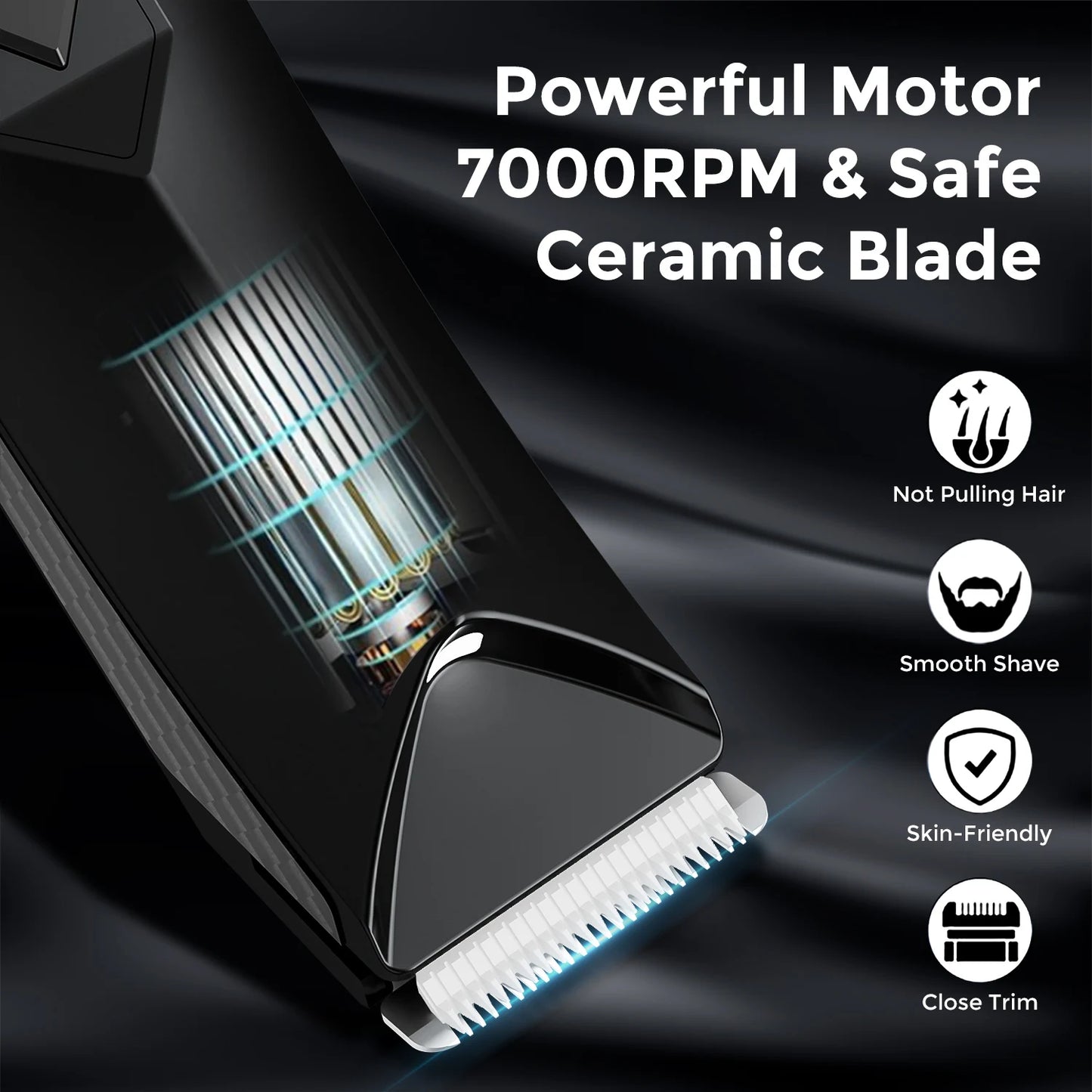Sejoy Body Pubic Hair Trimmer For Men And Women Wet Dry Standing Recharge Dock