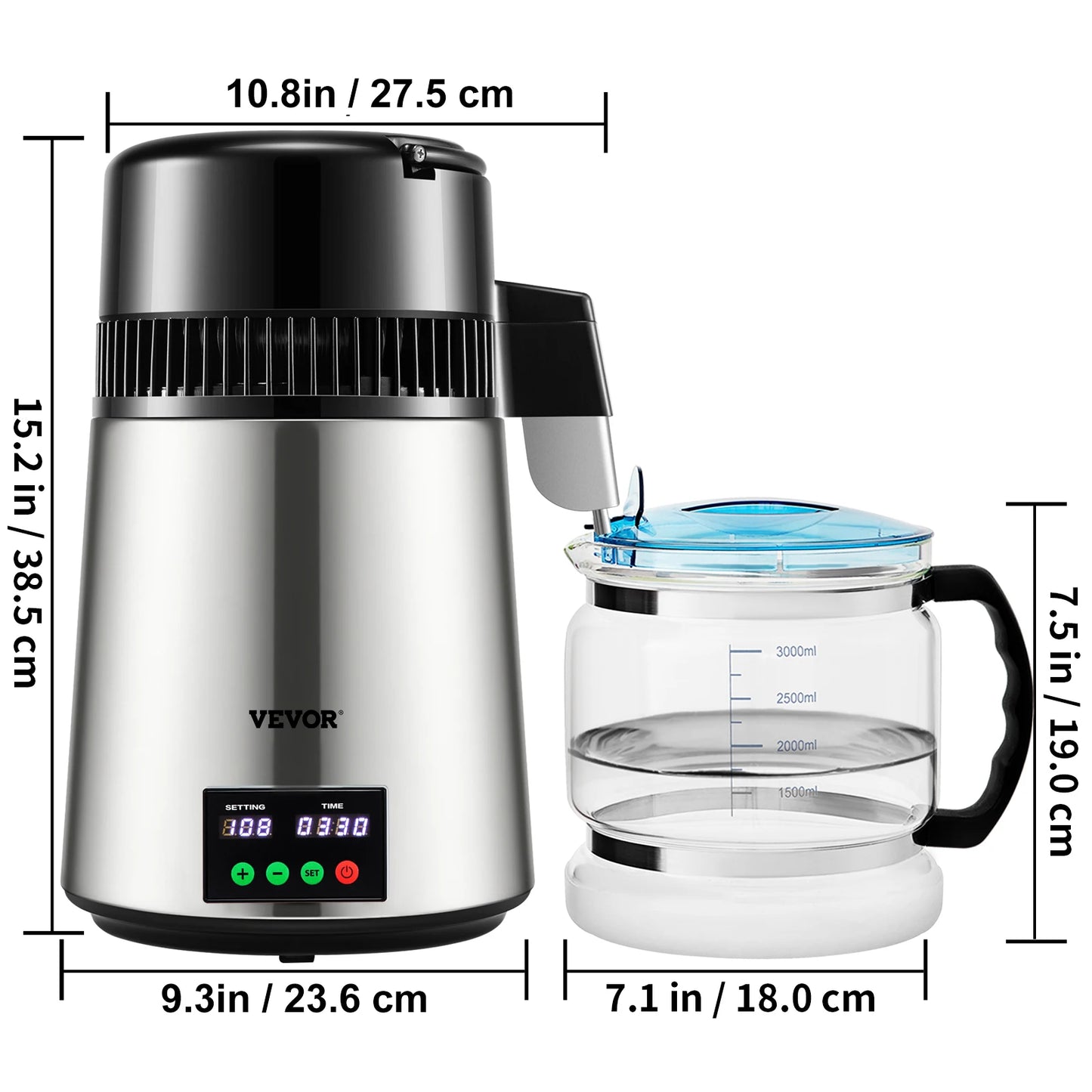 SucceBuy 5 Stage Water Distiller Purifier With Touch Screen