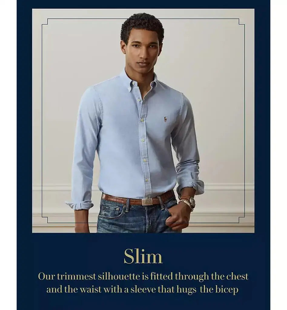 Ralph Lauren Men's Slim Fit Gingham Stretch Poplin Shirt