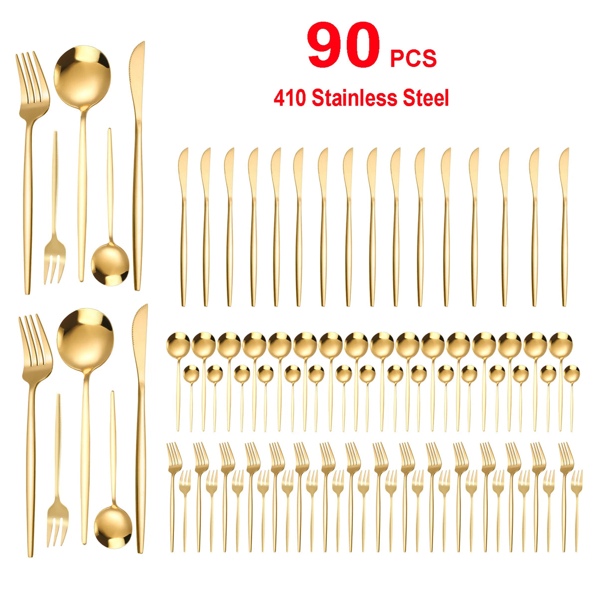 Stainless Steel Flatware Set For Weddings Buffets And Restaurants