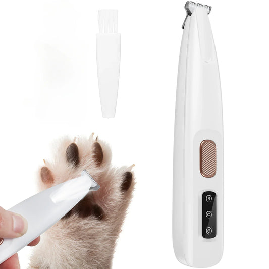 Dog Paw Trimmer With LED Light And Display Waterproof Grooming