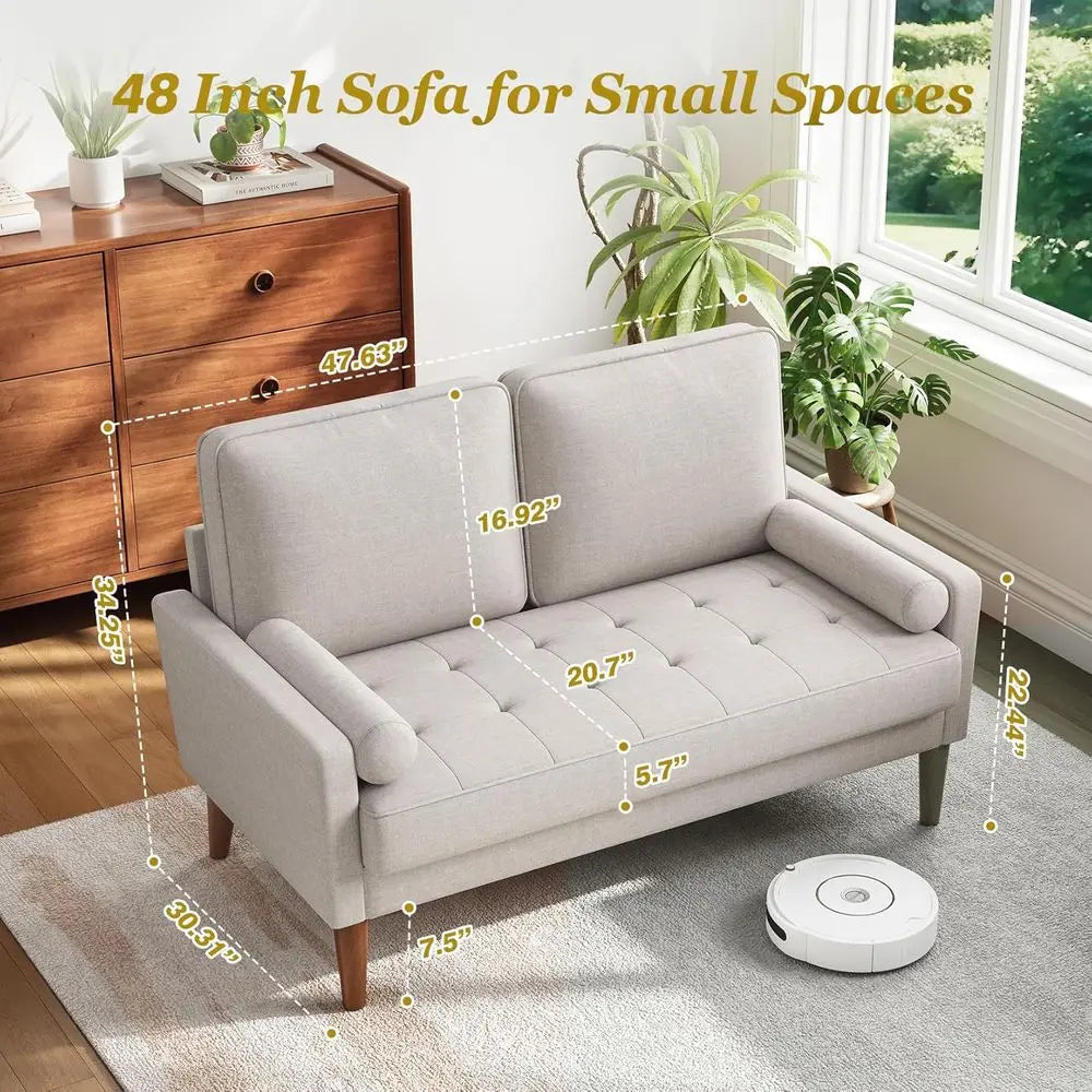 Modern Wooden Office Loveseat Sofa For Waiting Room Reception