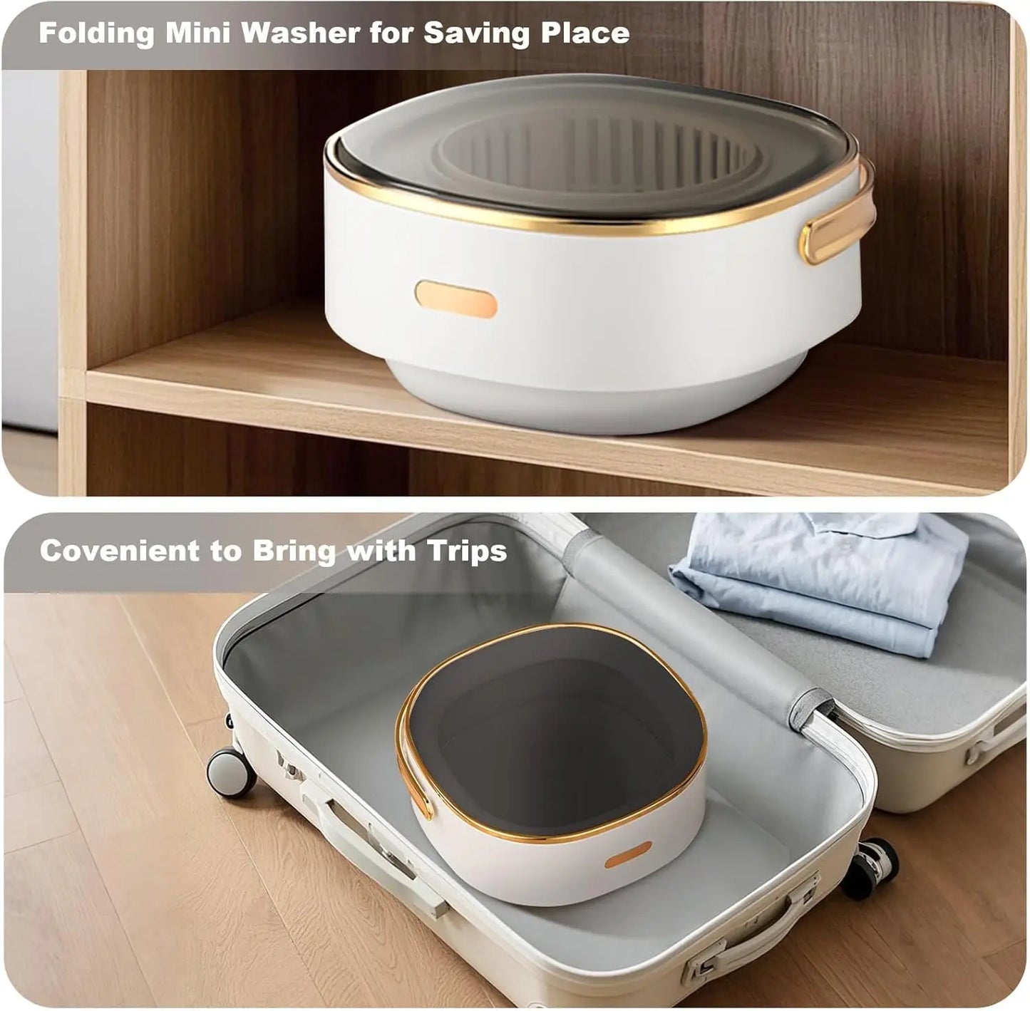 Acekool 13L Portable Mini Foldable Washer With Spin Dryer