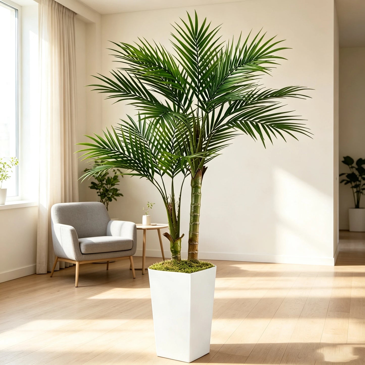 Olitree Artificial Areca Palm Tree With Decorative Floor Planter