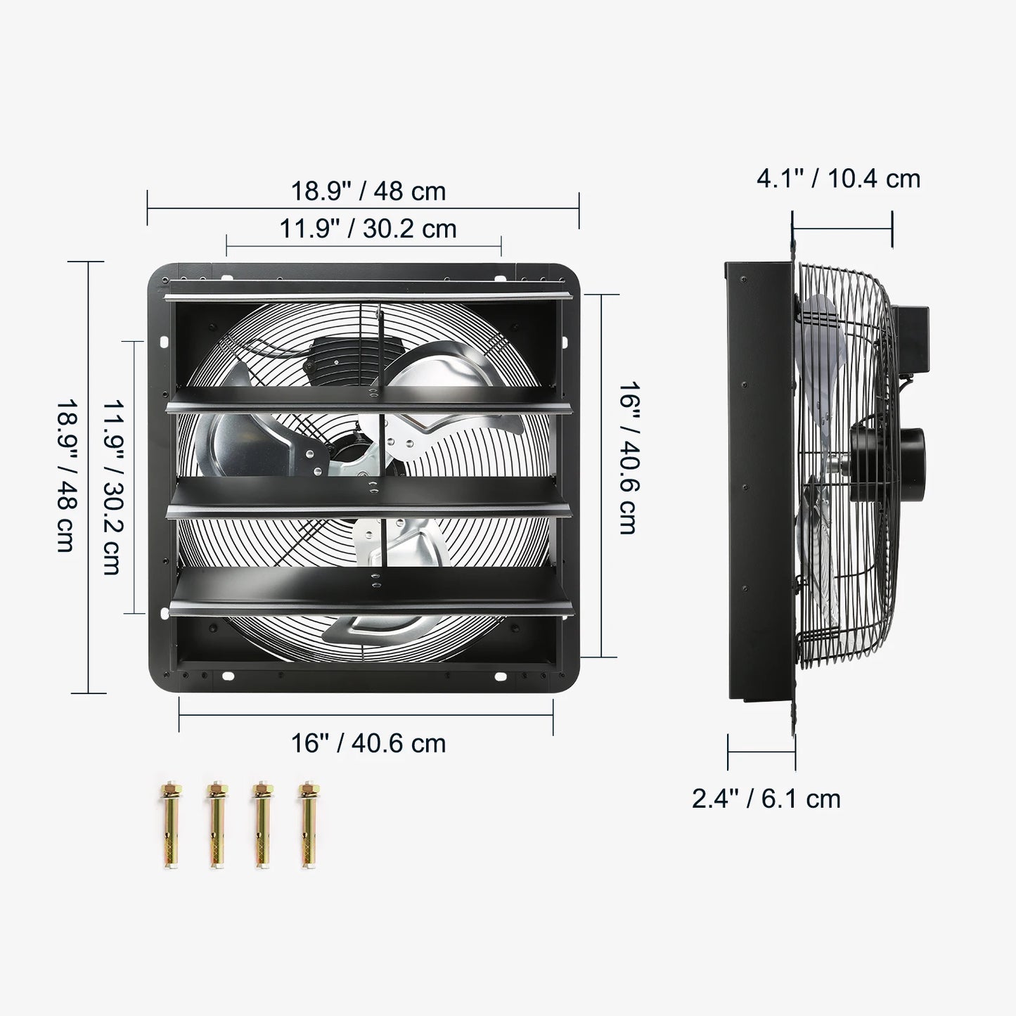 SucceBuy 10-Speed Adjustable Wall Mount Attic Exhaust Fan For Garage