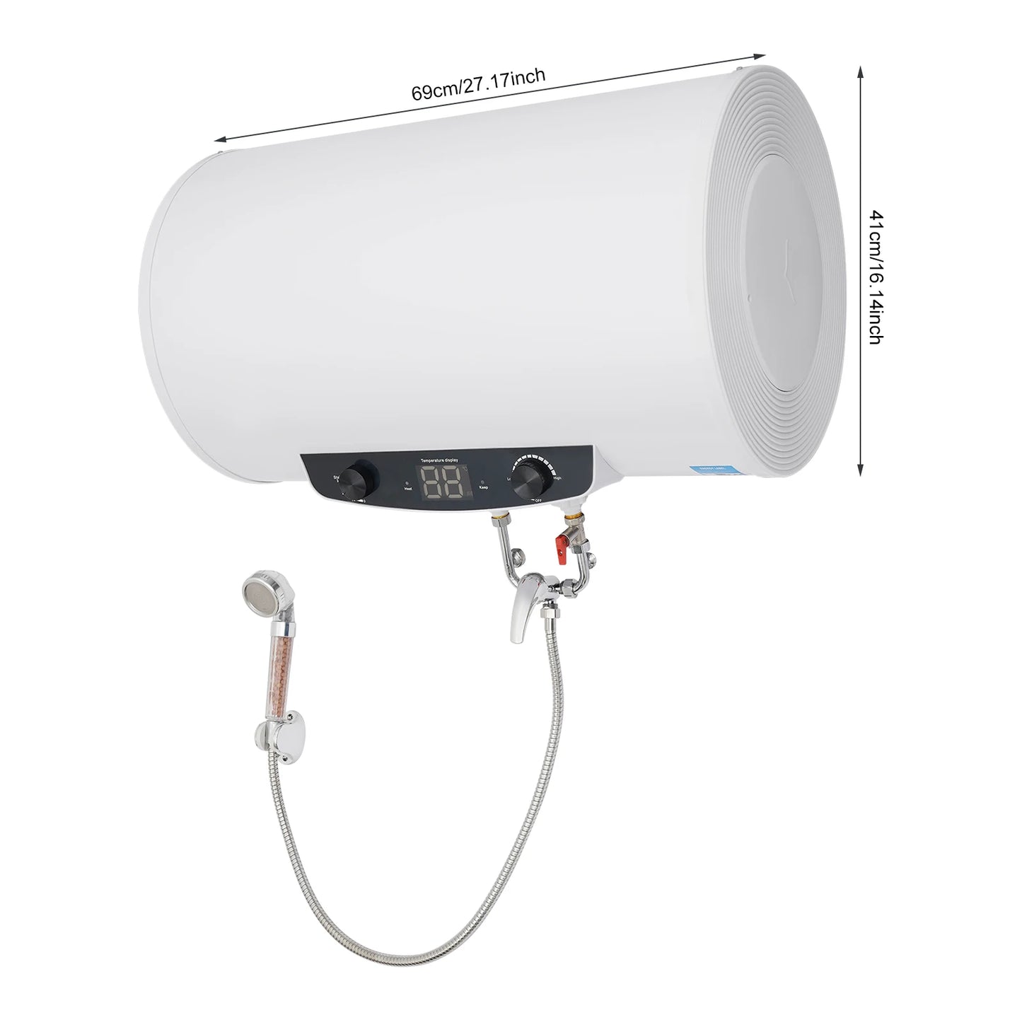 Electric Wall Mounted Water Heater, 1500W, 110V, IPX4 Waterproof
