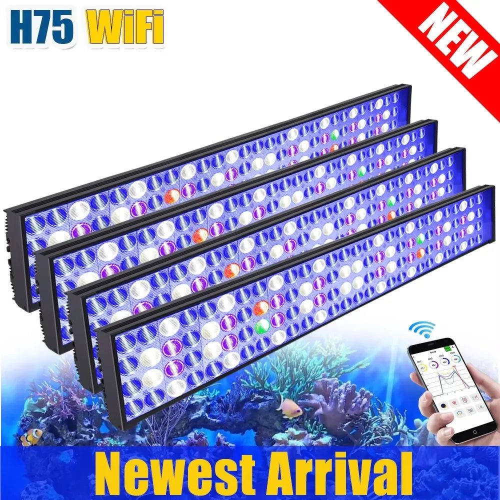 PopBloom WiFi LED Aquarium Light For Reef Marine Tanks