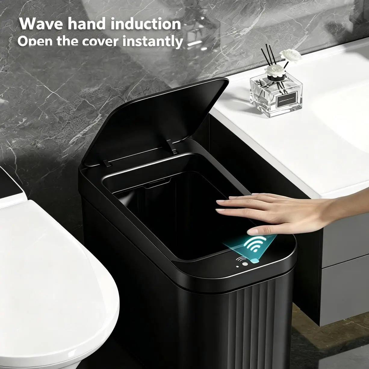 Smart WiFi Touchless Sensor Trash Can 2 Pack Home Use
