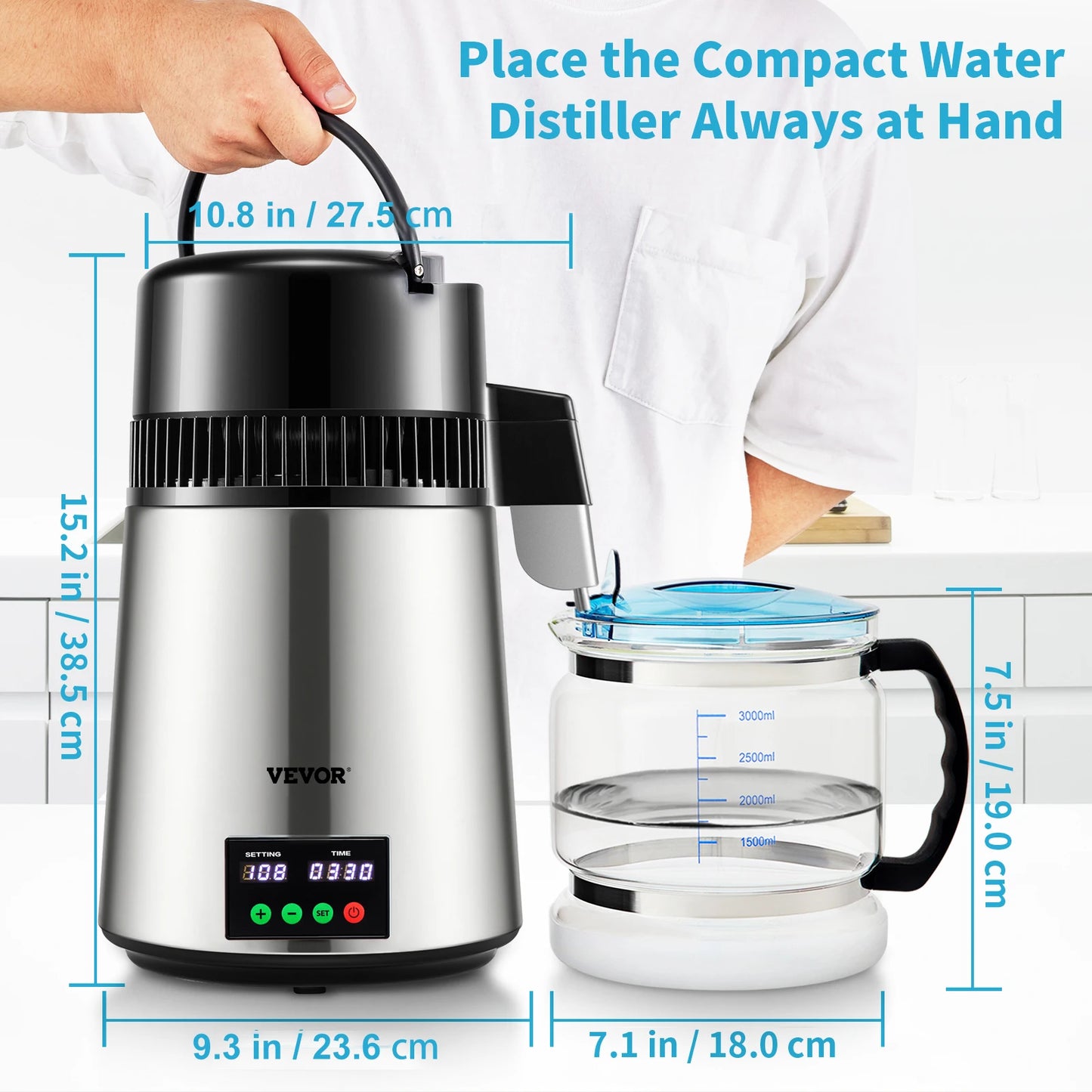 SucceBuy 5 Stage Water Distiller Purifier With Touch Screen