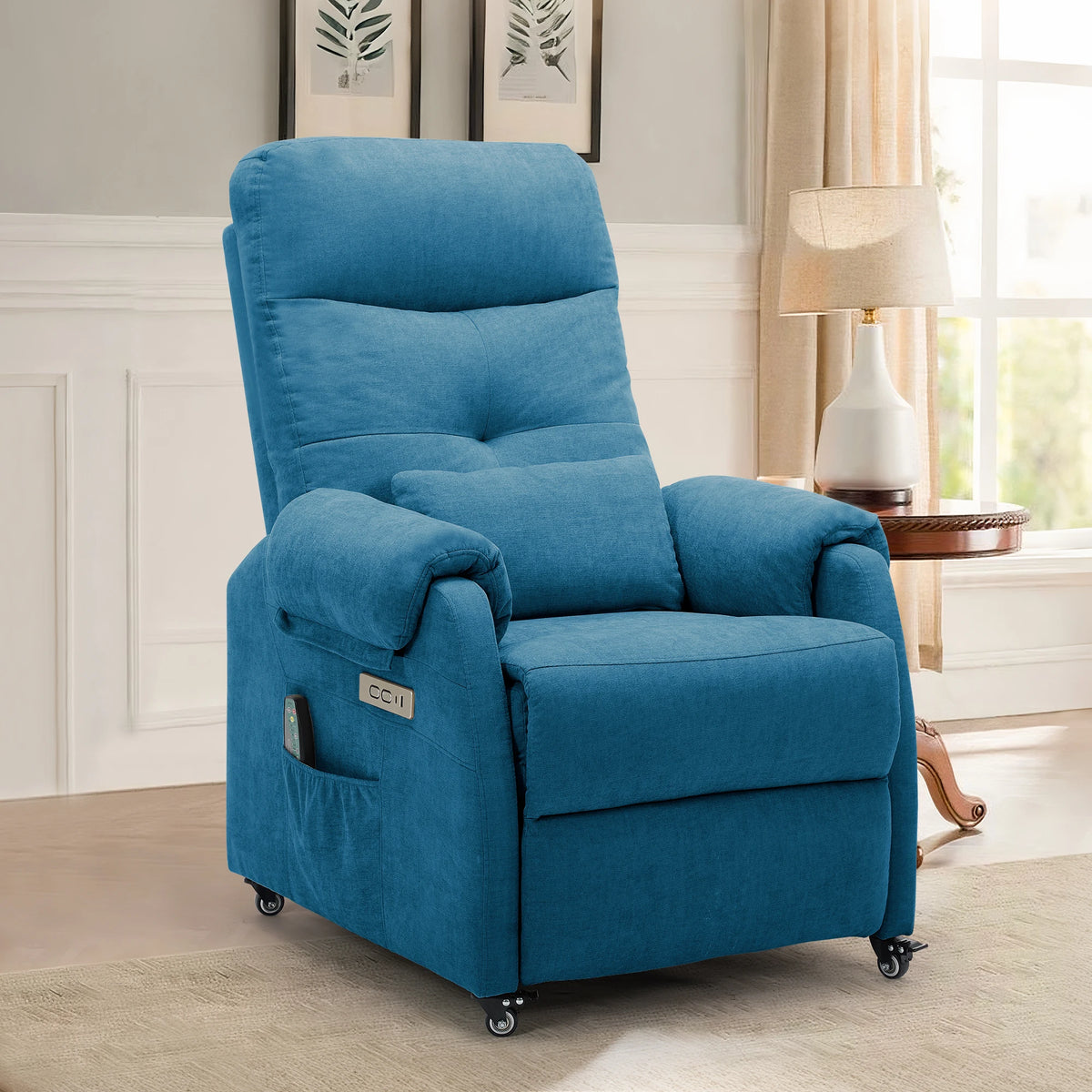 KORSER Power Recliner Chair With USB Ports And Wheels