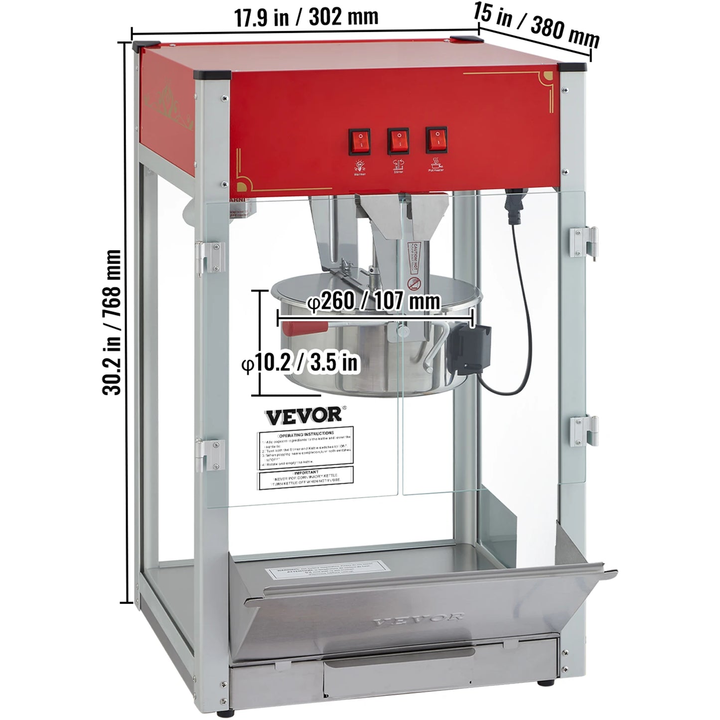 Succebuy Commercial Electric Popcorn Maker With 304 Stainless Steel