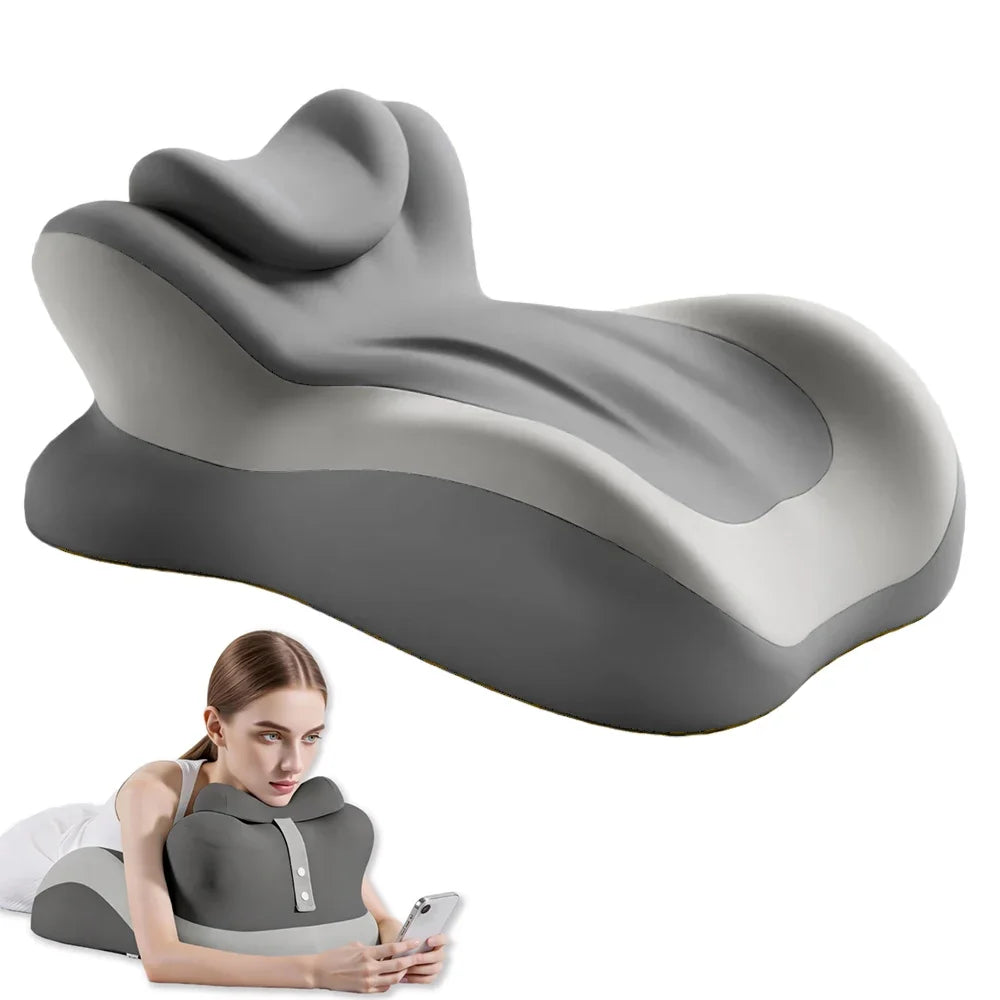 Ergonomic Memory Foam Prone Reading Pillow For Comfortable Bed Rest