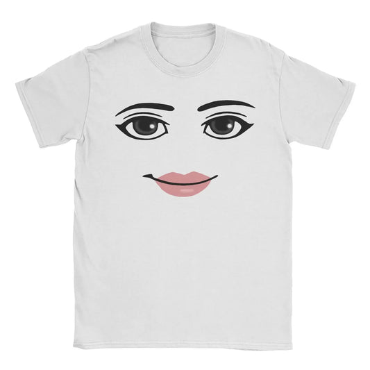 Harajuku Style Robot Roblox Tee For Women Face Game Print