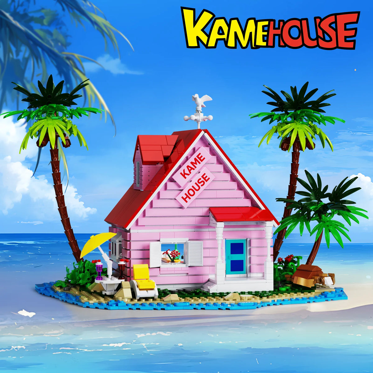 Kame House Building Blocks Set Anime Architecture Collectible Model