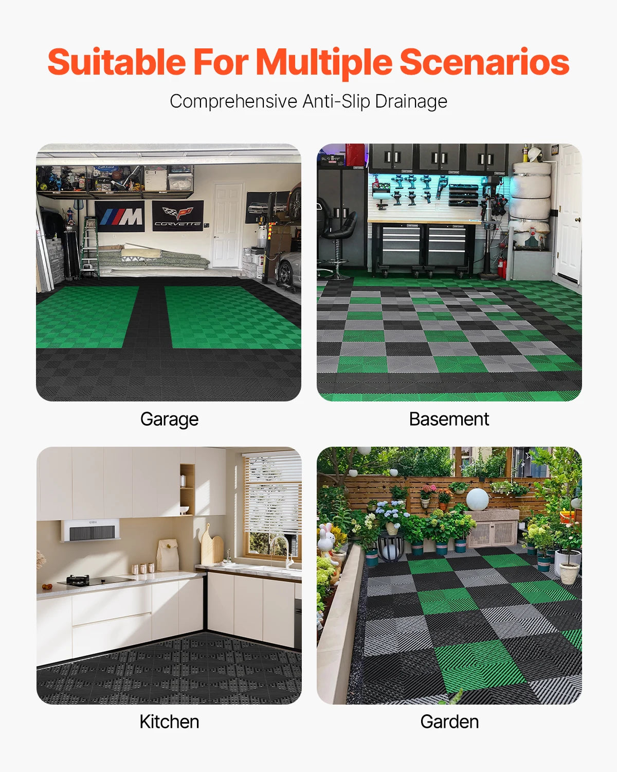 Interlocking Non Slip PVC Drainage Mats For Bathroom Floors