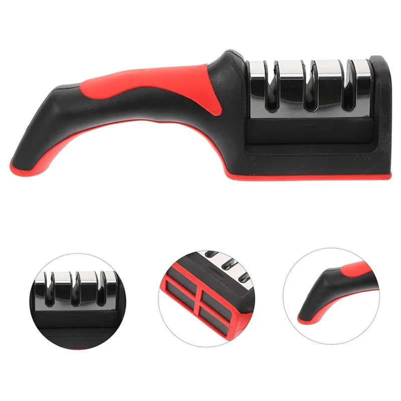Quick Knife Sharpener With Non Slip Base For Kitchen Use