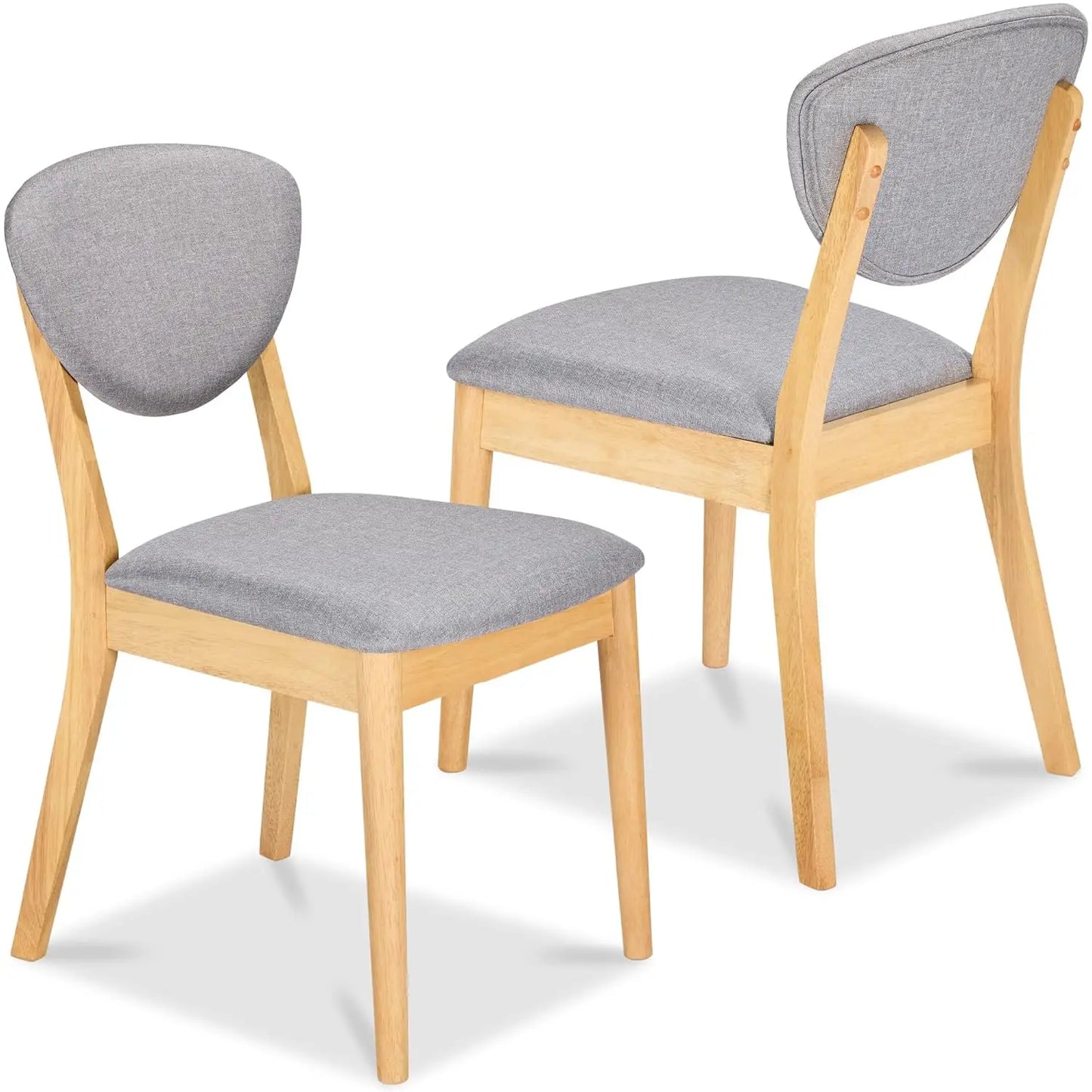 Mid-Century Modern Upholstered Dining Chairs Set Of 2