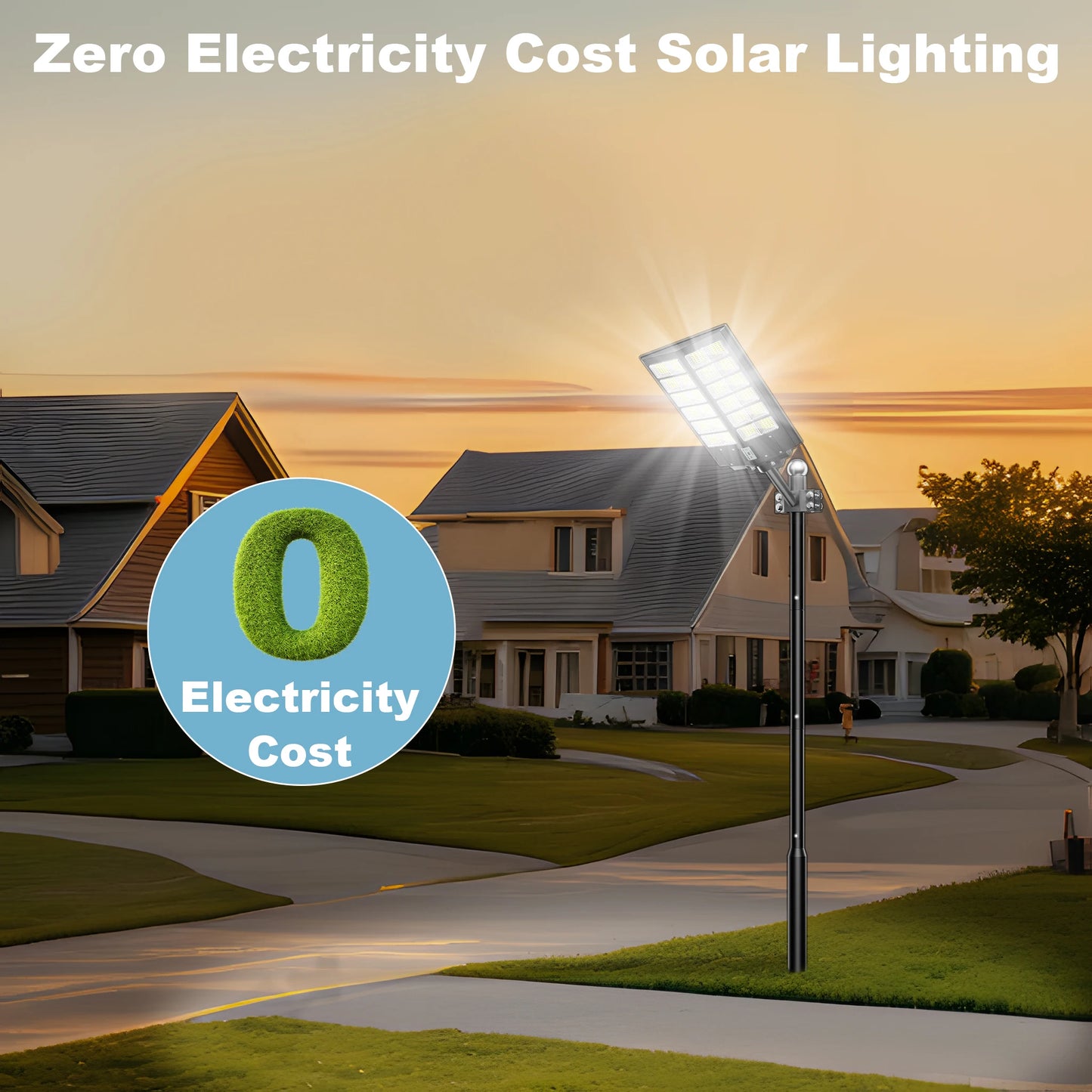 6000W Waterproof Solar Street Light With Auto Dusk Motion Sensor