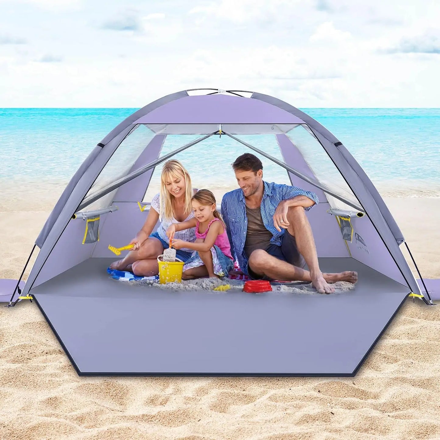 Beach Tent UPF 50 Sun Shade Shelter Portable For Family