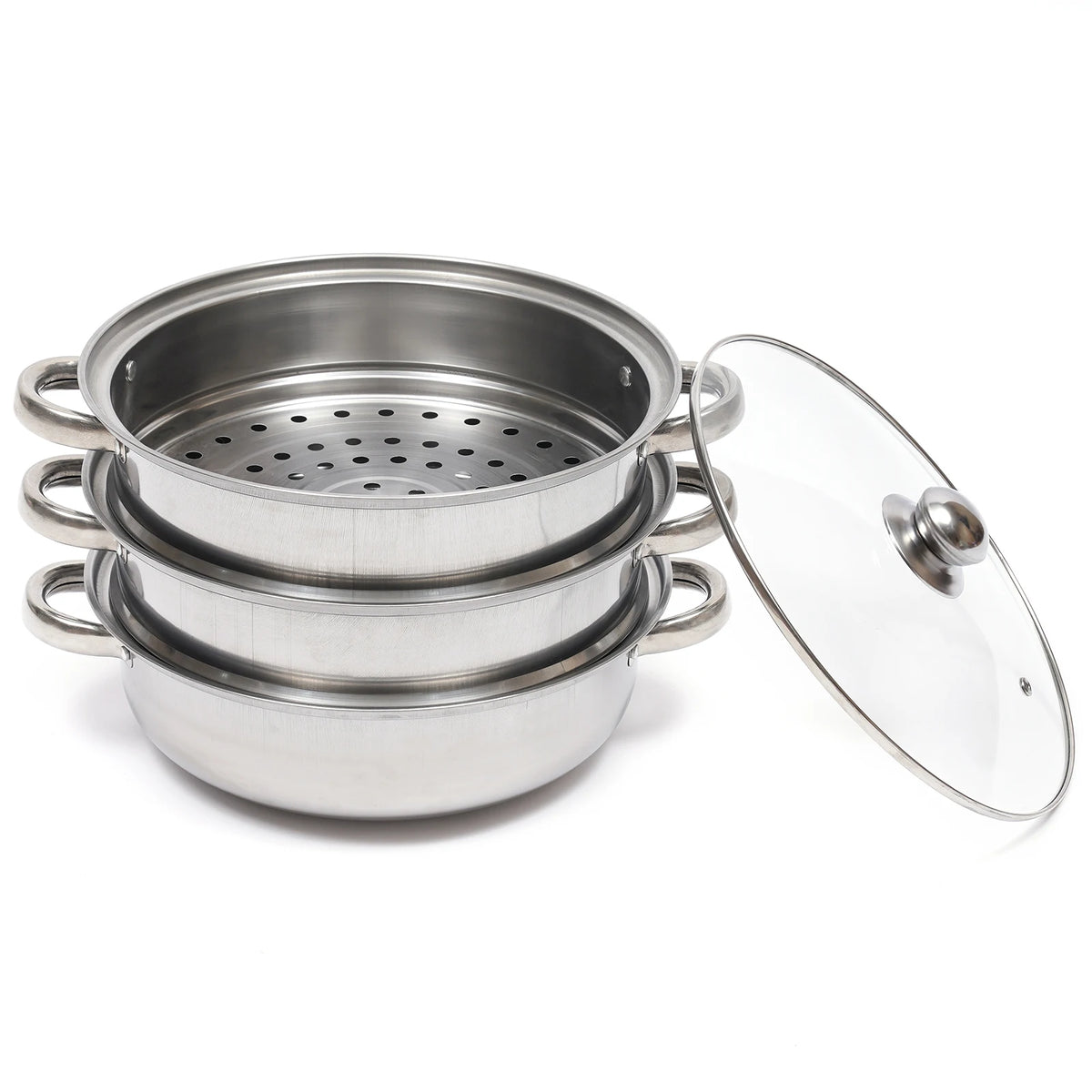 Bymaocar Stainless Steel Food Steamer With Lid For Healthy Cooking
