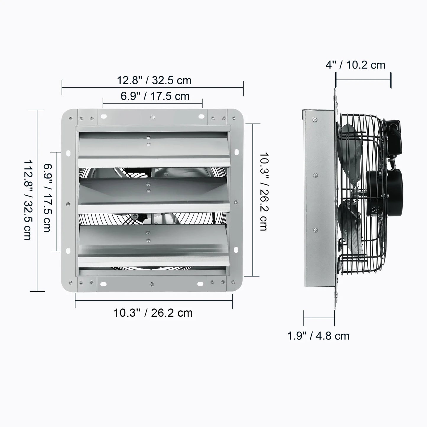 SucceBuy 10-Speed Adjustable Wall Mount Attic Exhaust Fan For Garage