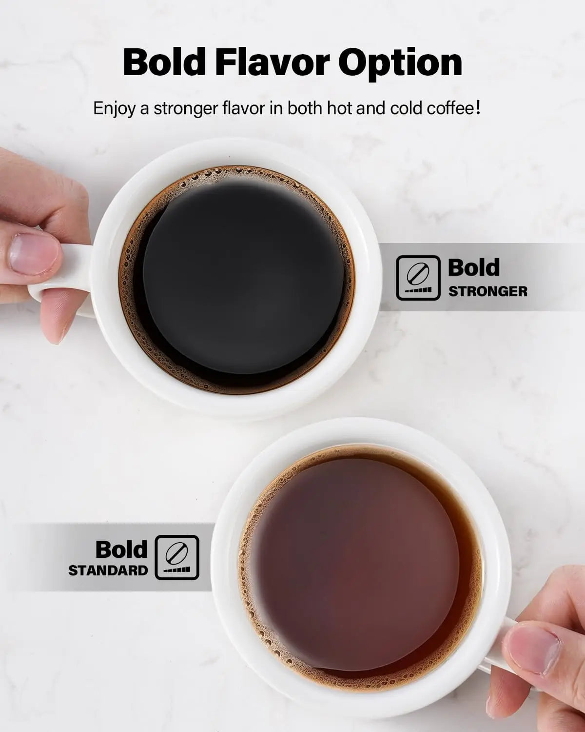 K Cup Coffee Maker With Bold Setting For Pods Brew