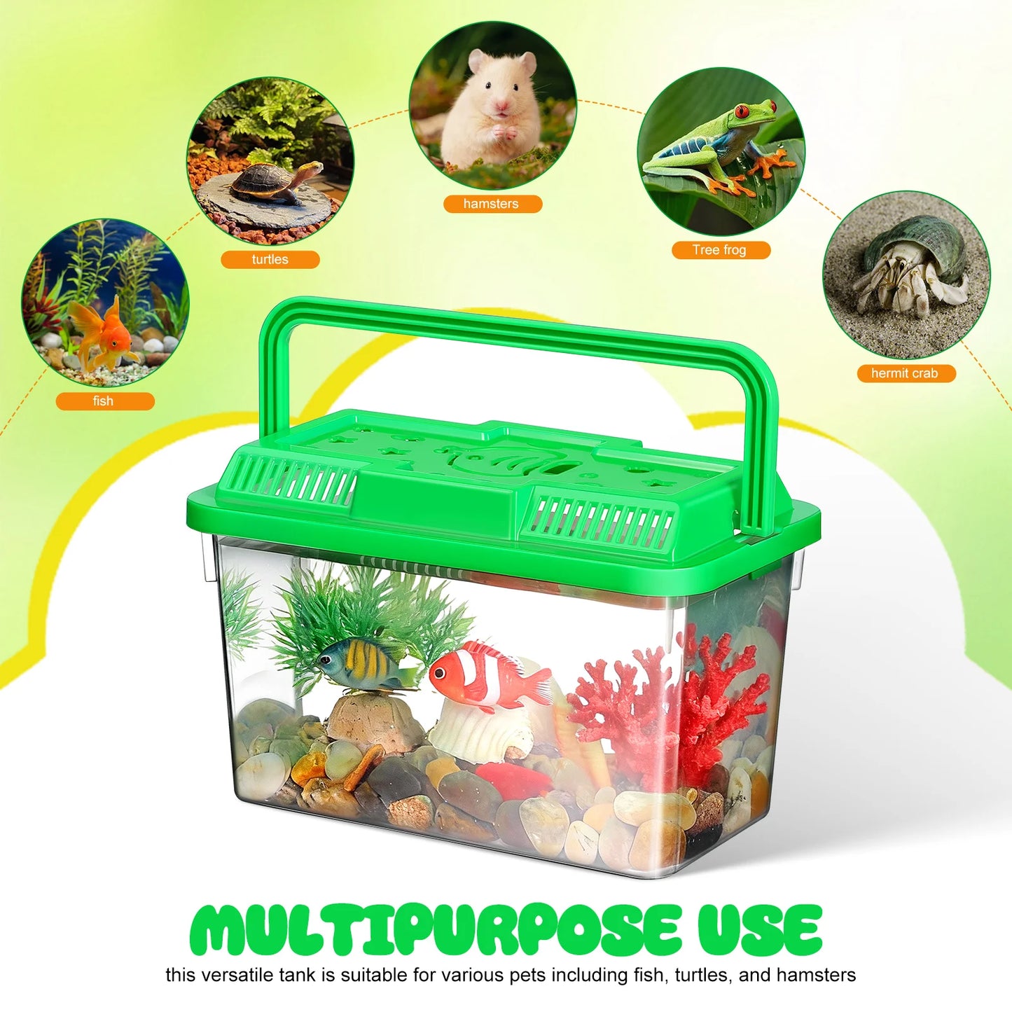 Portable Fish Tank Aquarium Carrier For Betta And Small Pets