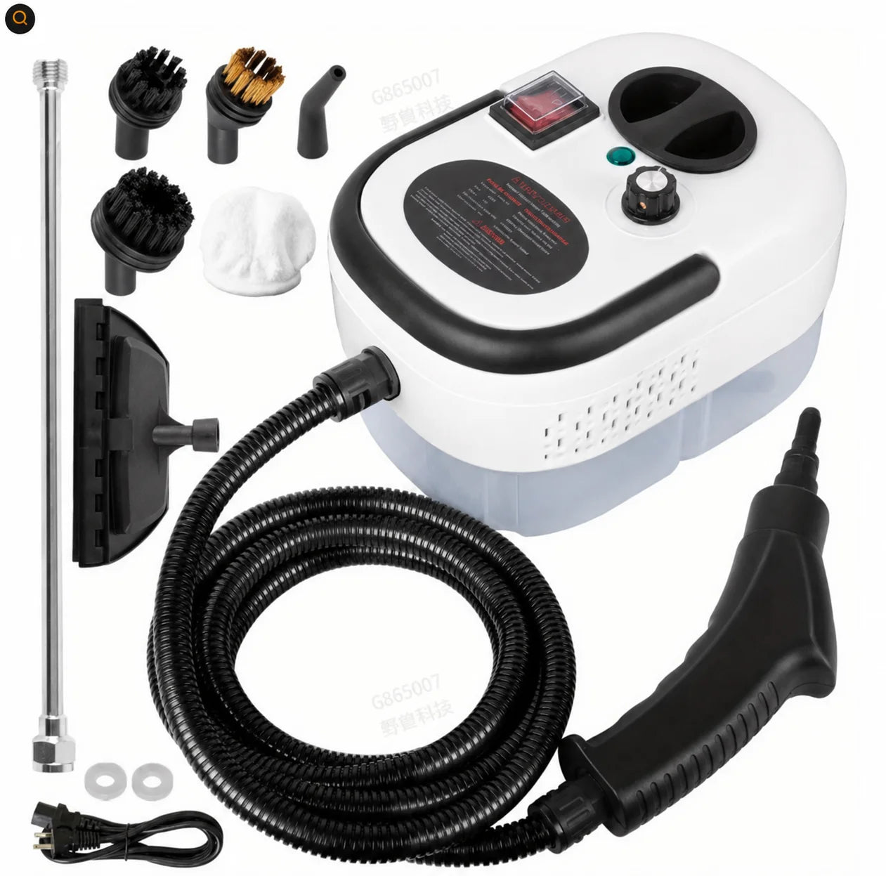 2500W Handheld Steam Cleaner 110V With Accessories US Plug