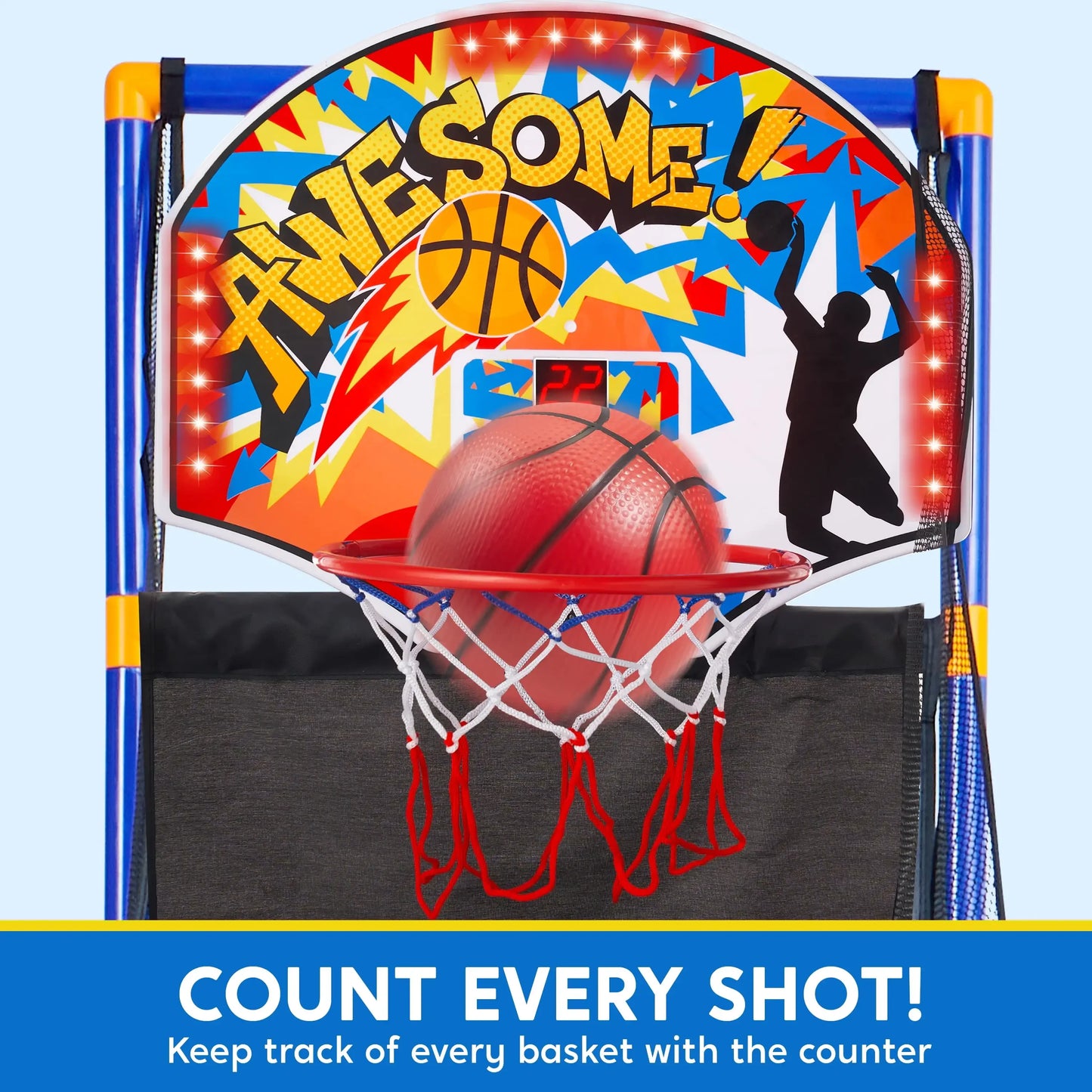 Joyfy Led Arcade Basketball Hoop Game Set For Children