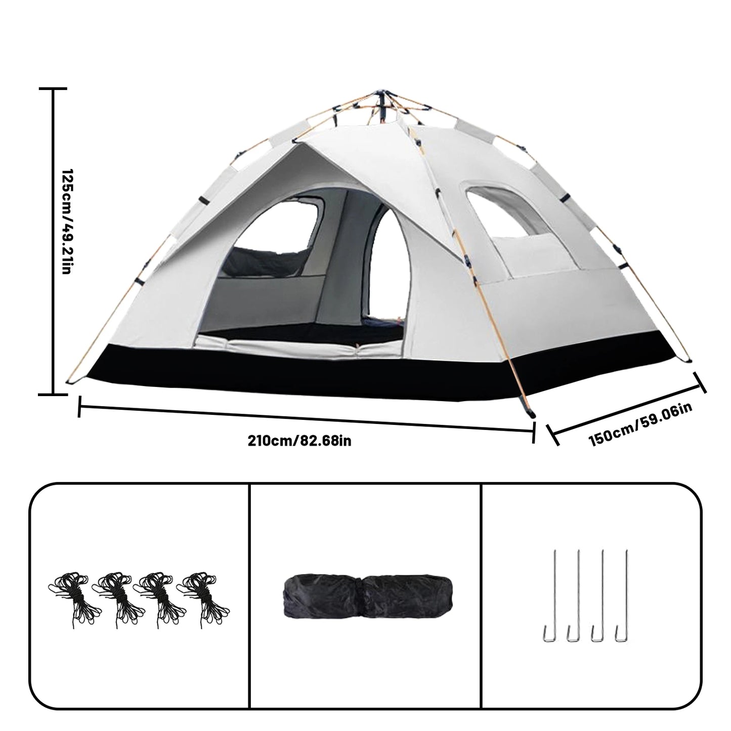 Pakicetus Auto Tent With Quick 60-Second All-Weather Setup