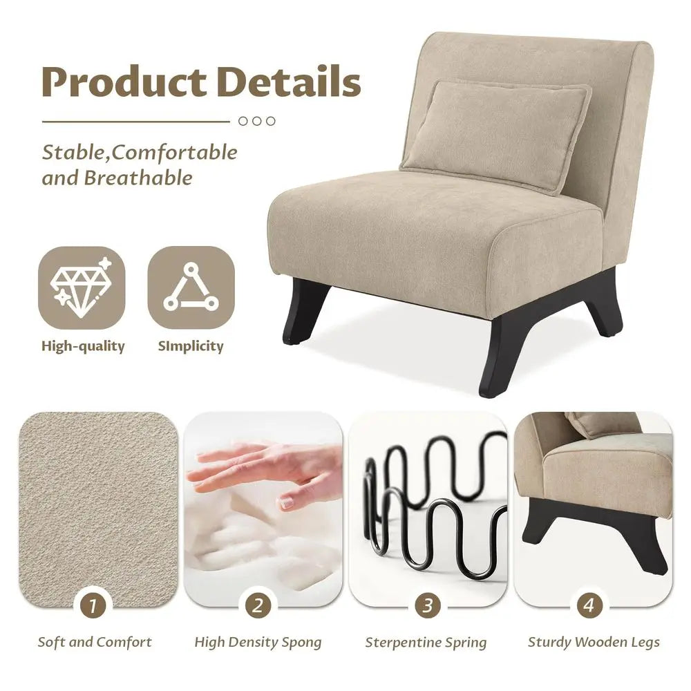 Upholstered Accent Chairs Set of Two for Living Room Seating