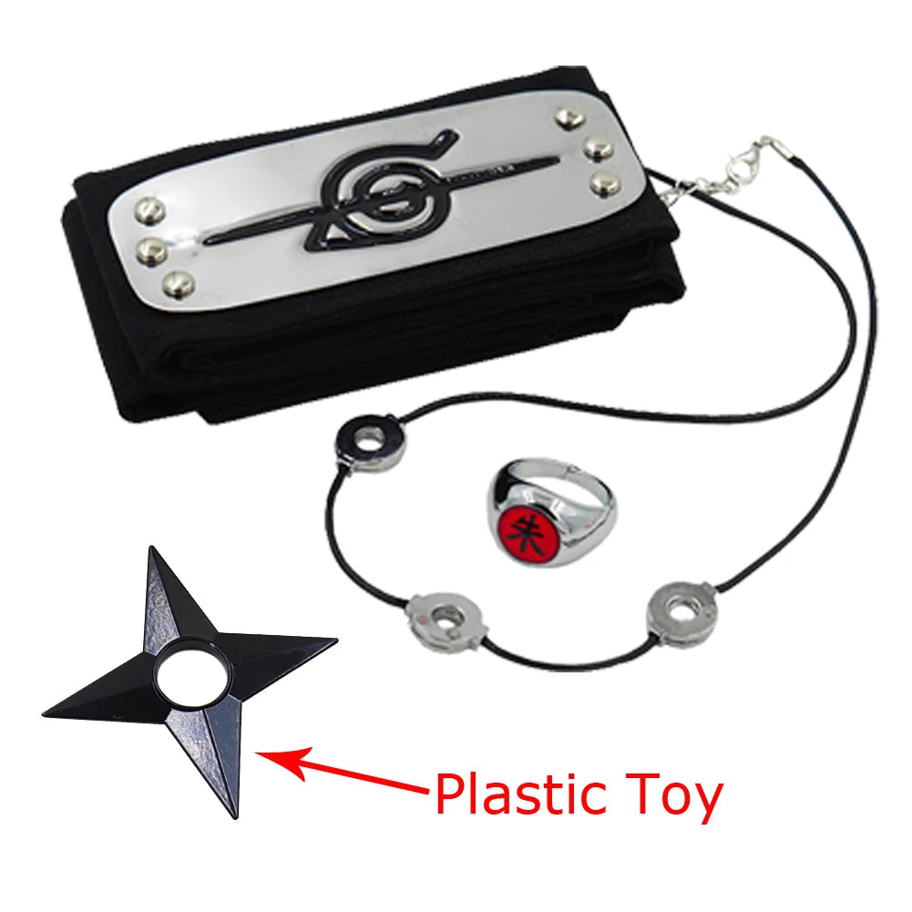Anime Itachi Uchiha Akatsuki Cloak Cosplay Costume Set