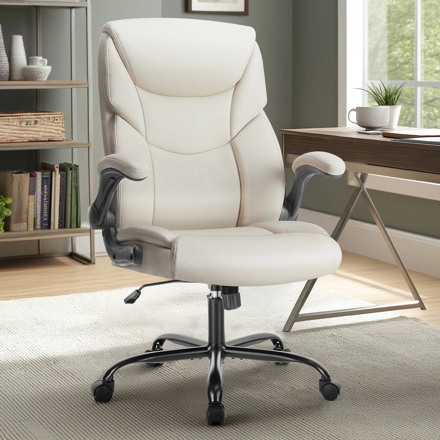 JHK Ergonomic Office Chair With Adjustable Height And Flip Arms