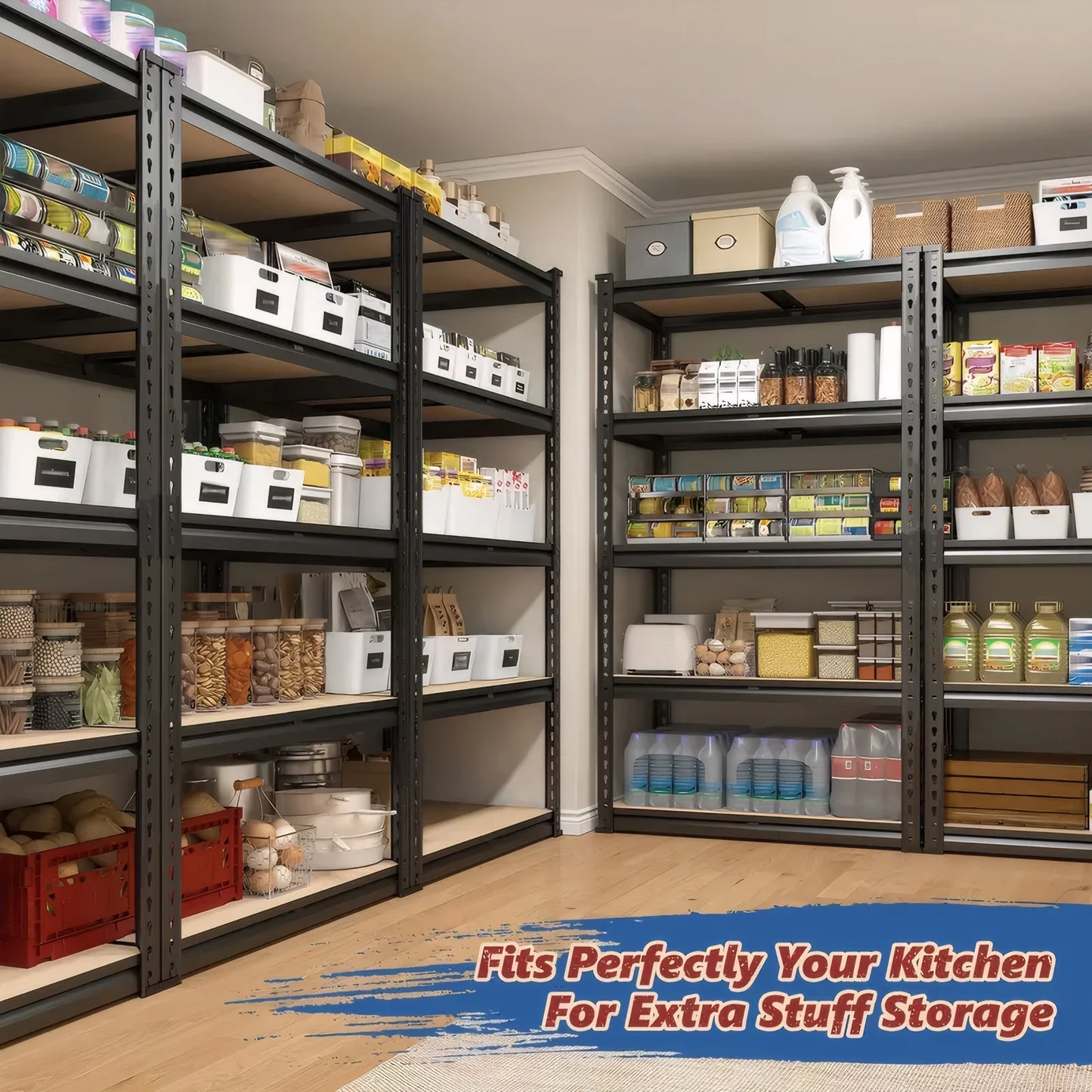 Heavy Duty Garage Shelving 2000 Lbs Capacity Adjustable Steel Racks