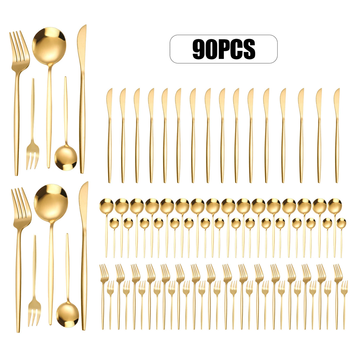 Stainless Steel Flatware Set For Weddings Buffets And Restaurants