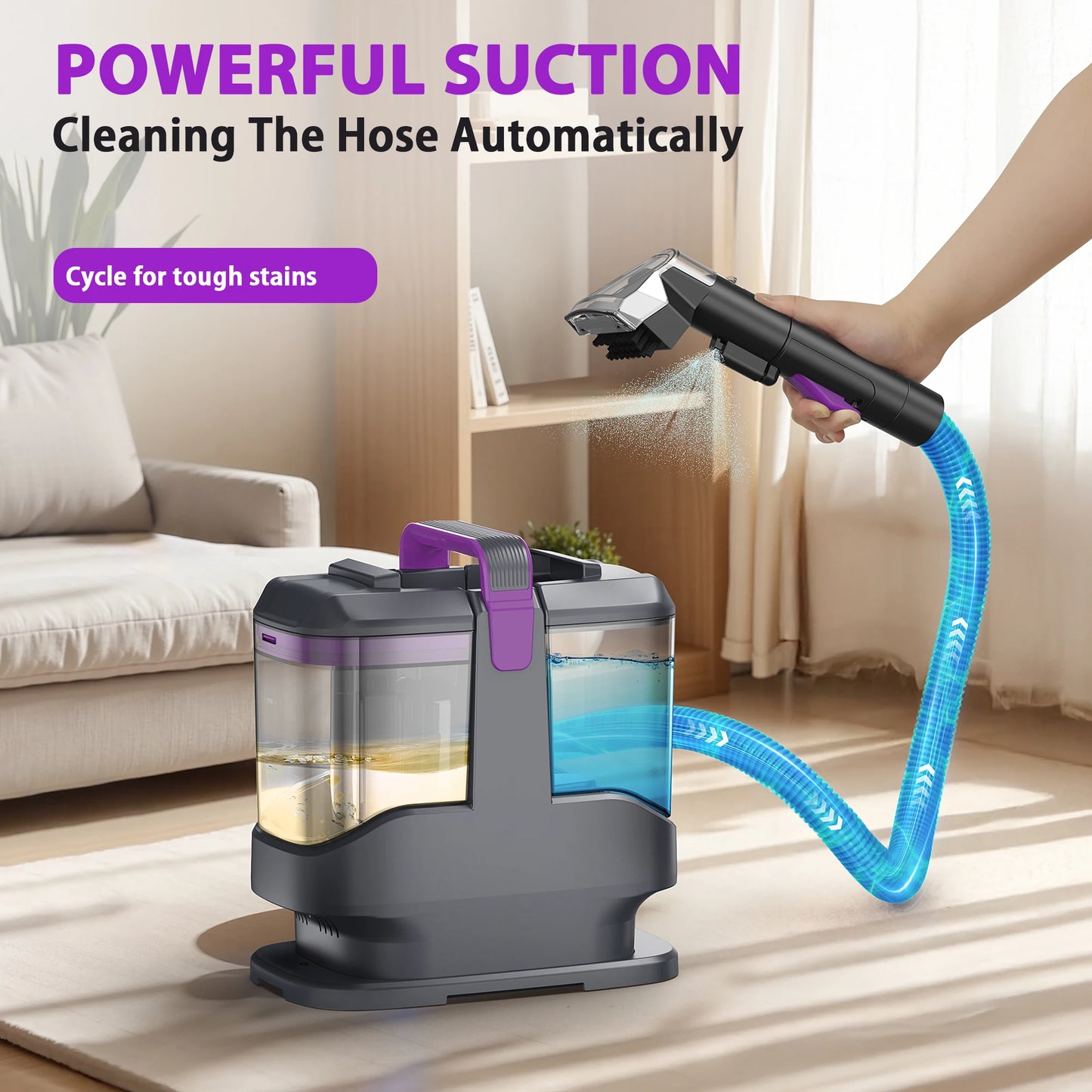 YISORA C9 Portable Carpet and Upholstery Cleaner 15KPa Corded