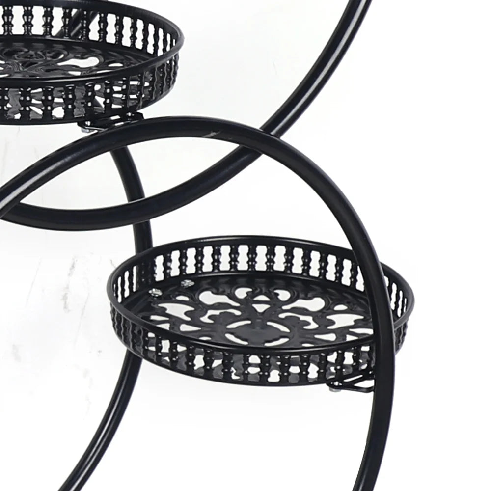Bymaocar 9-Tier Plant Stand With Wheels Metal Shelf