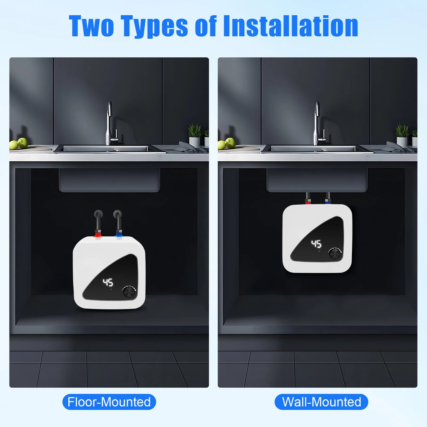 Newest Water Heater Electric Instant Hot Under Sink 1500W 110V