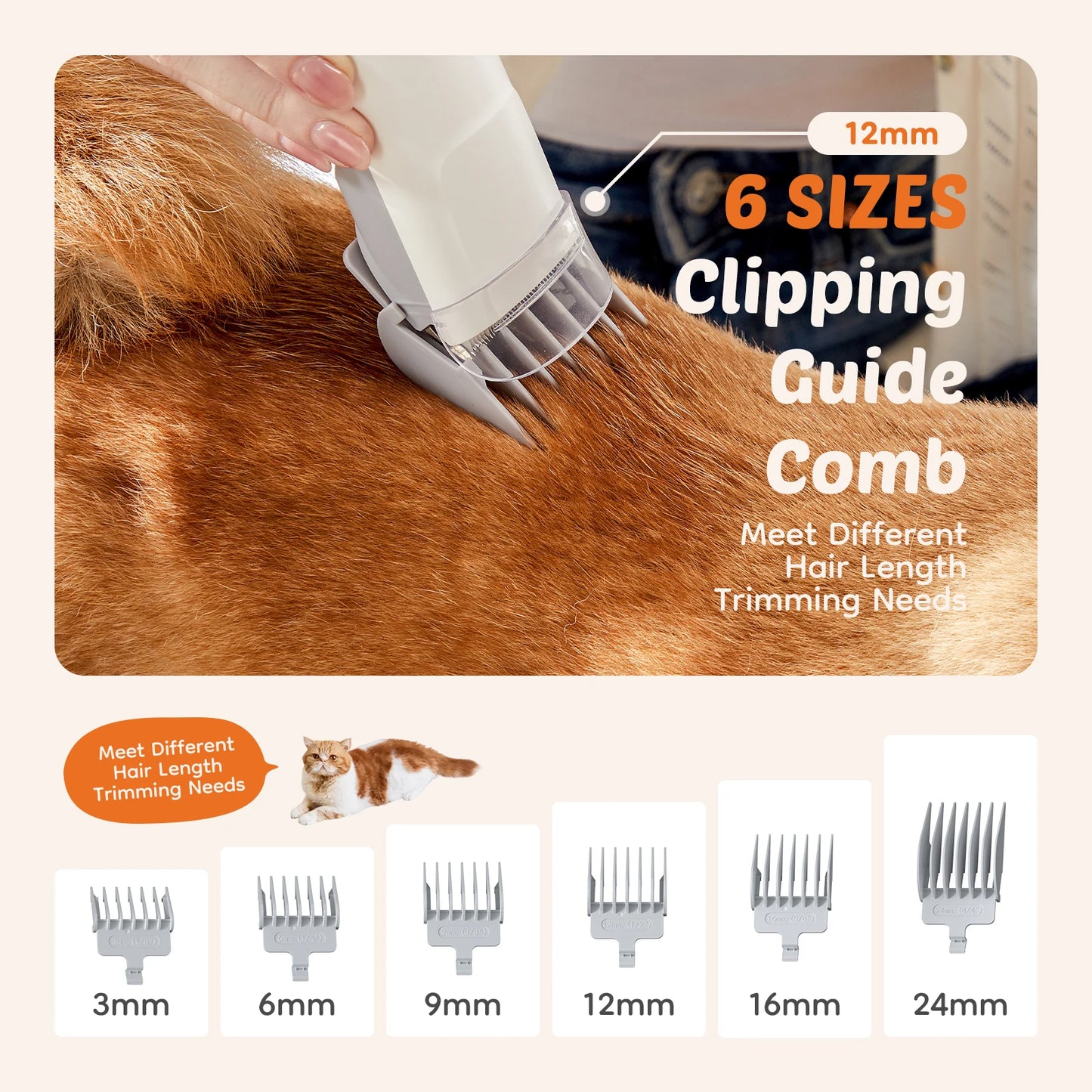 Sweetcrispy Professional Pet Grooming Vacuum Kit With Clippers