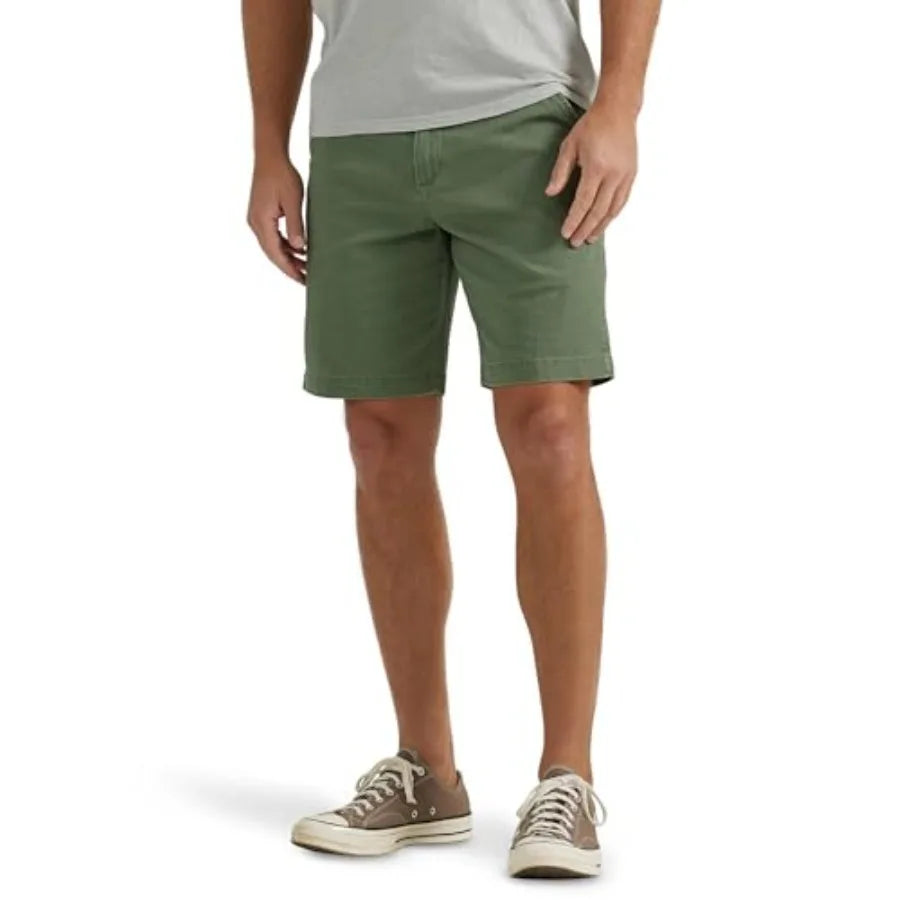 Mens Flat Front Shorts Cotton Polyester Summer Outdoor Wear