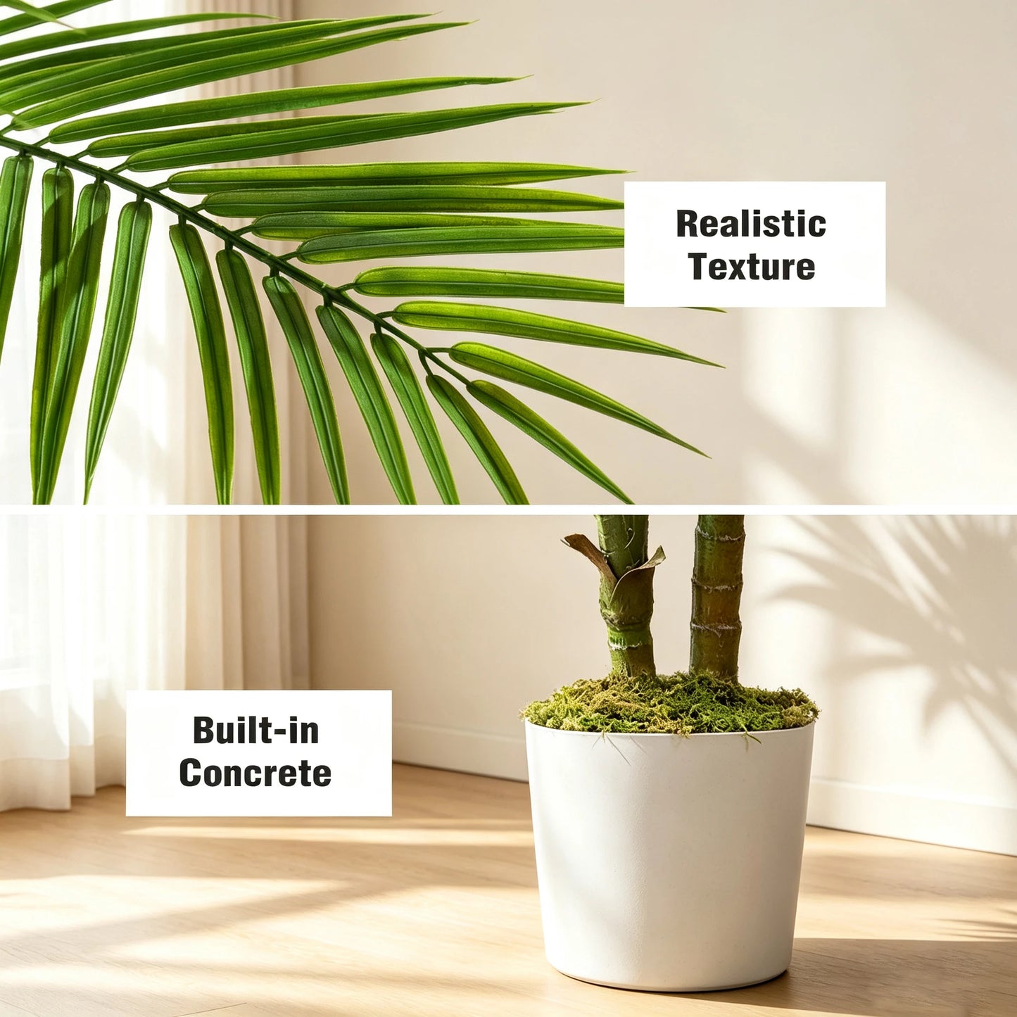 Olitree Artificial Areca Palm Tree With Decorative Floor Planter
