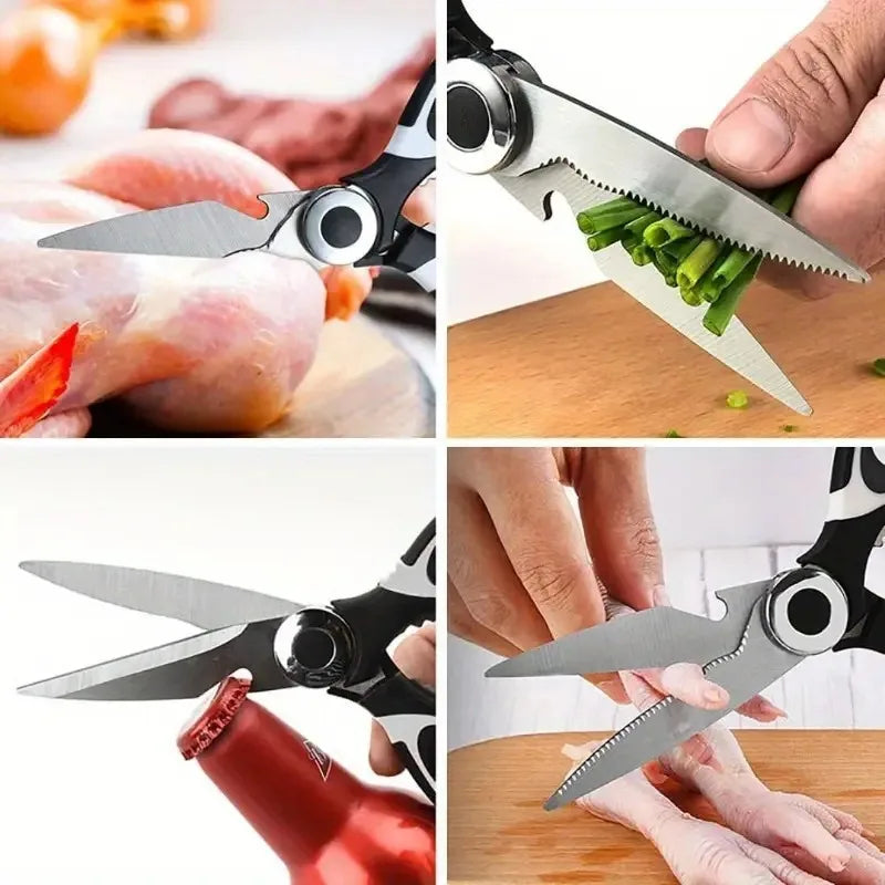 Multifunctional Stainless Steel Kitchen Scissors For Food Preparation