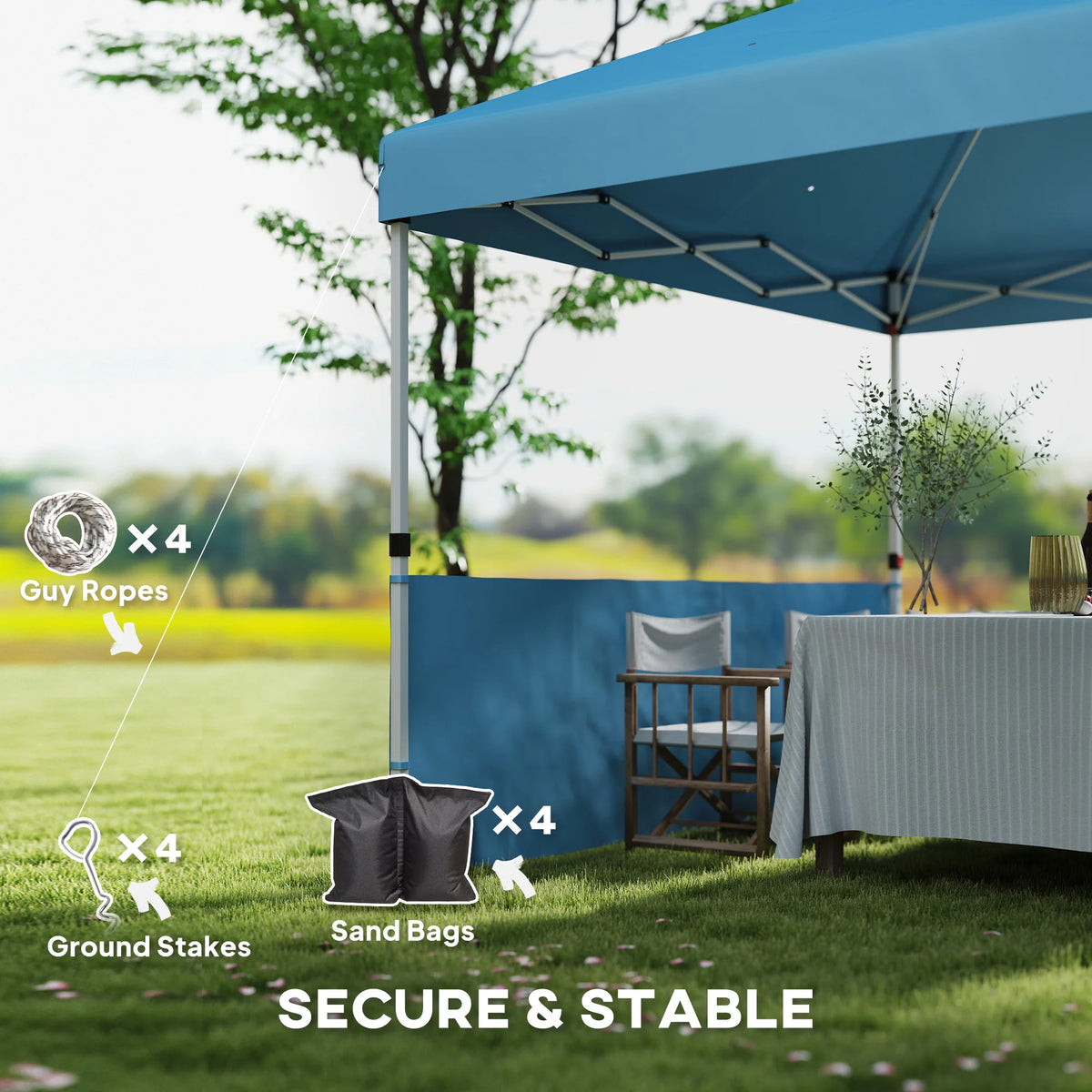 Durable Pop Up Canopy Tent Equipped With Foldable Side Panels