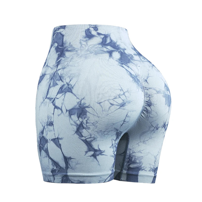 CHRLEISURE Seamless Ribbed Yoga Shorts High Waist Women Sportswear
