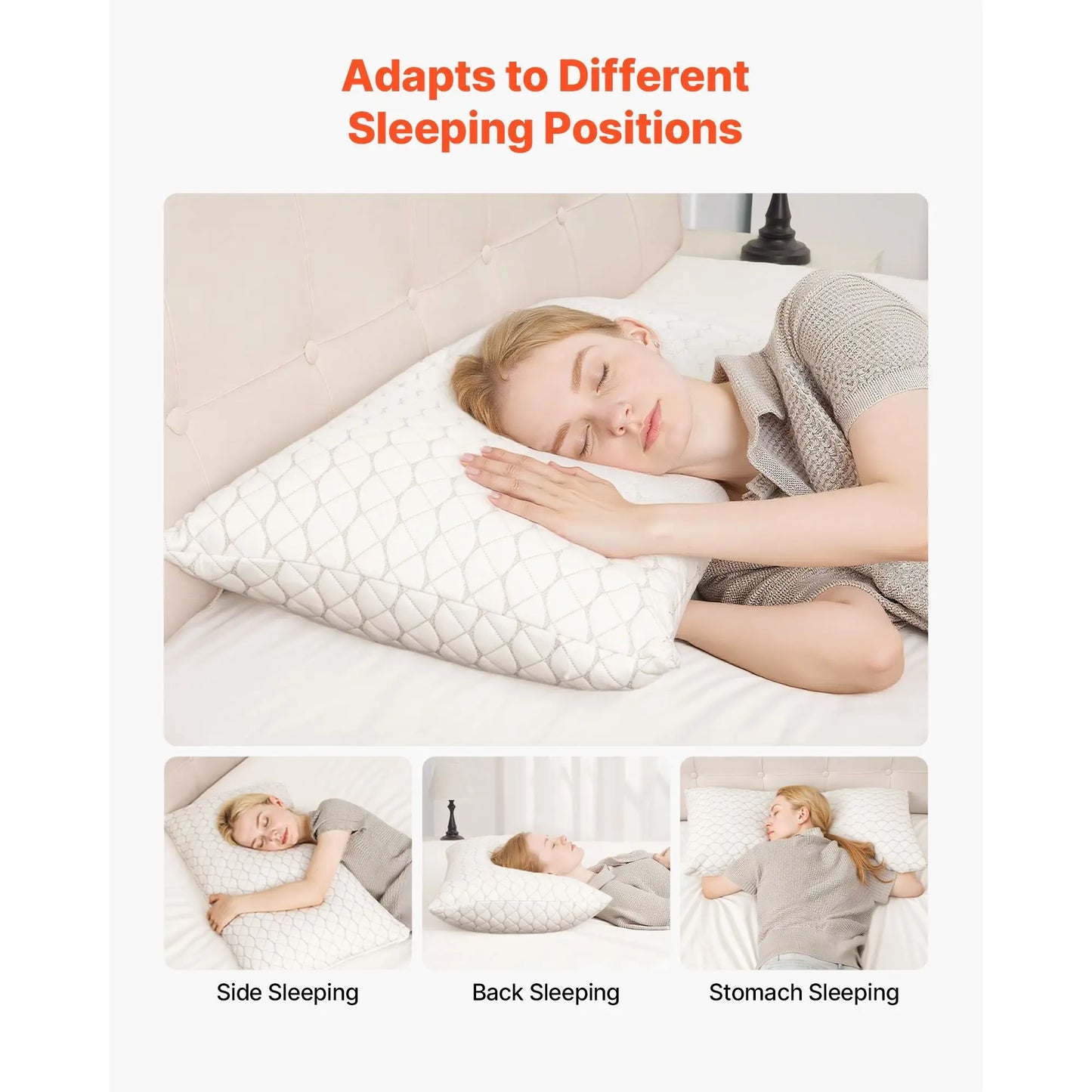Oeny Luxury Memory Foam Hotel Bed Pillow For Comfortable Sleep