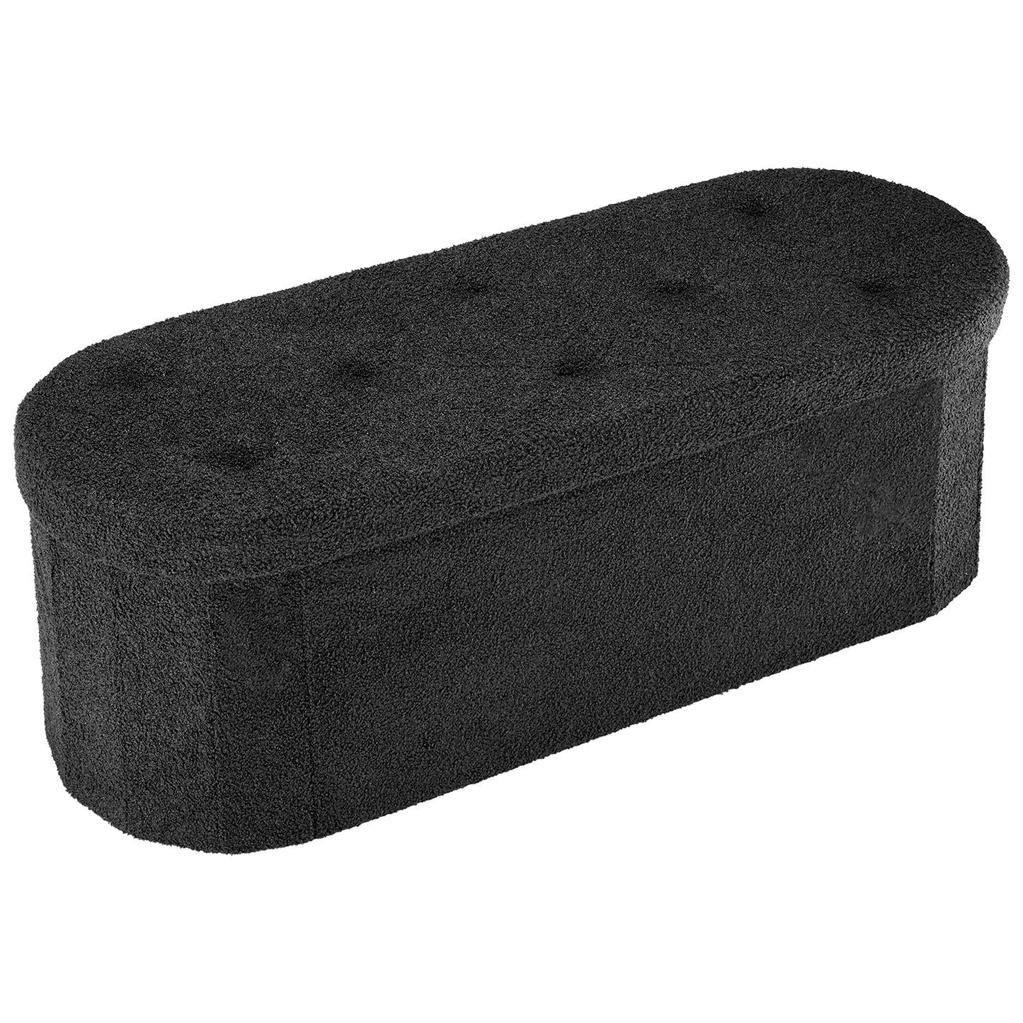 MCQ Faux Fur Folding Storage Ottoman Footrest For Bedroom